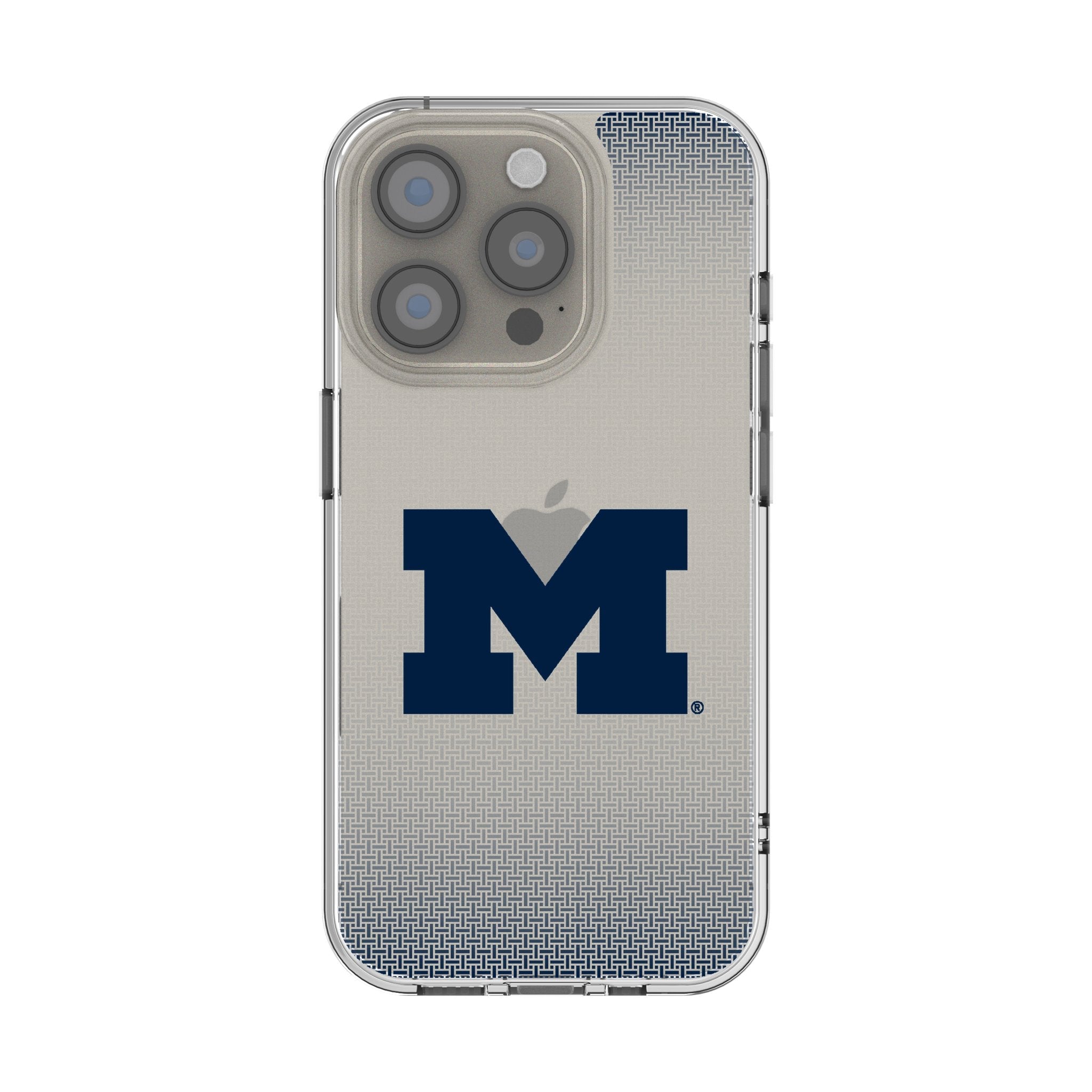 University of Michigan Wolverines Linen Clear Phone Case for Apple iPhone 1