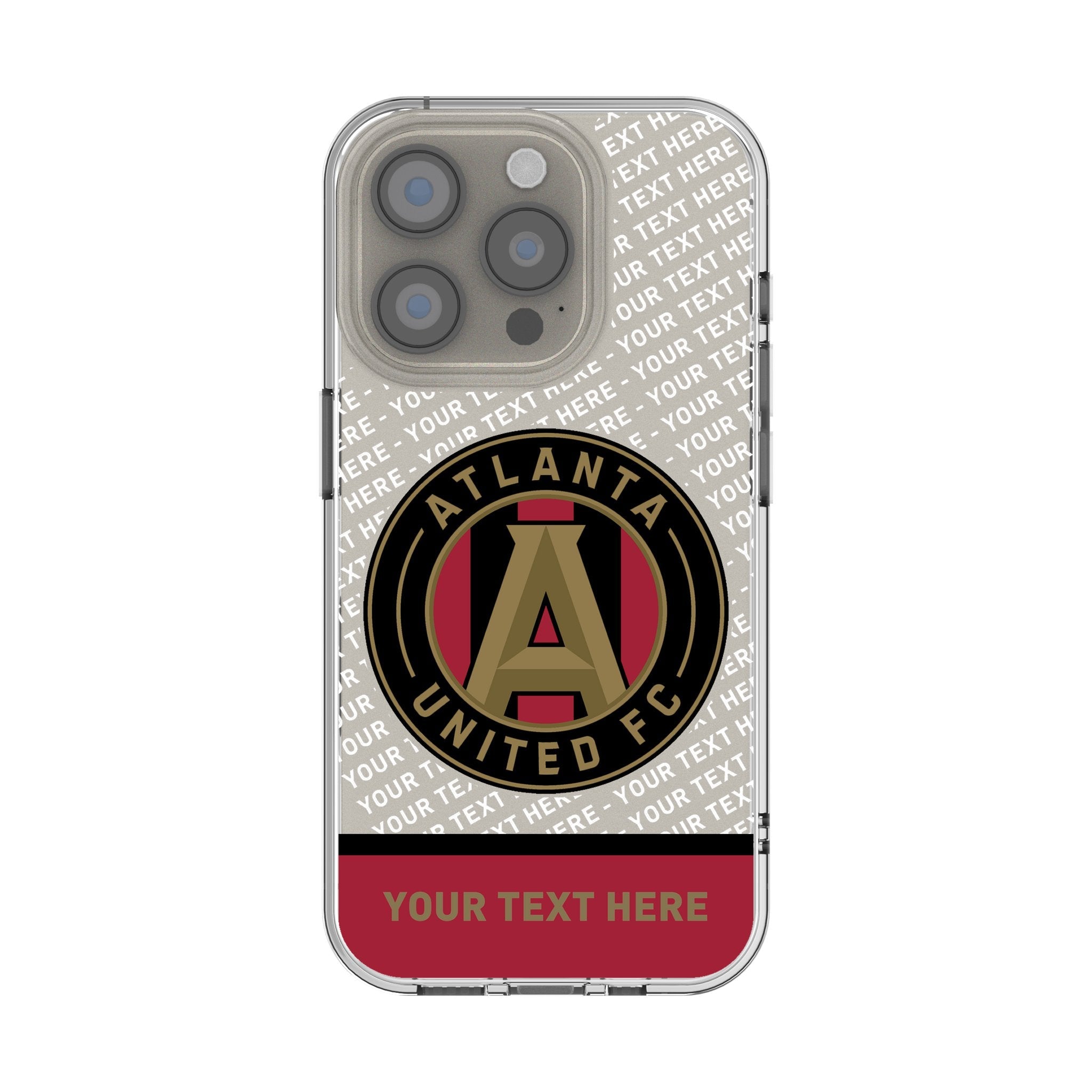 Atlanta United FC Personalized EndZone Plus Clear Phone Case for Apple iPhone