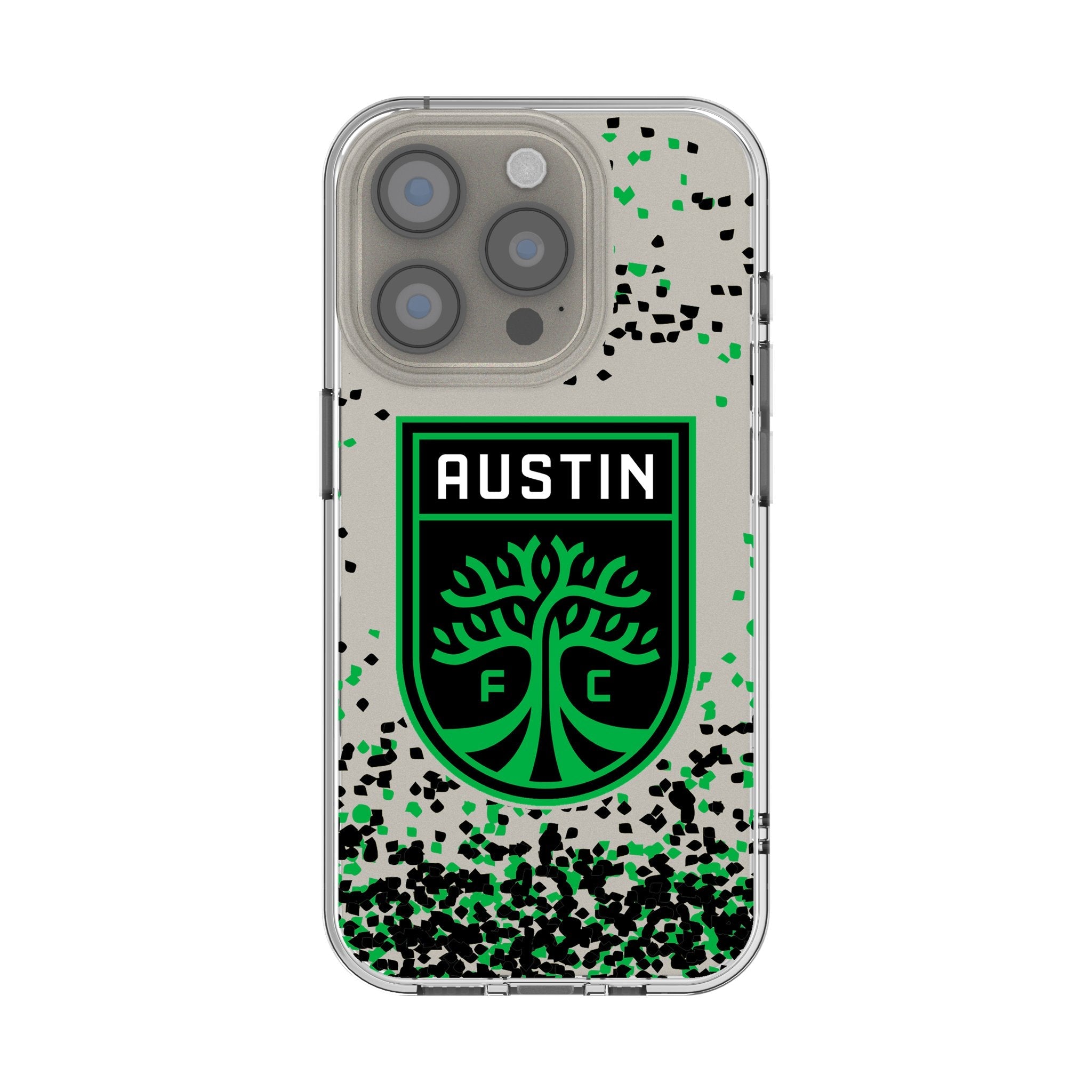 Austin FC Confetti Clear Phone Case for Apple iPhone