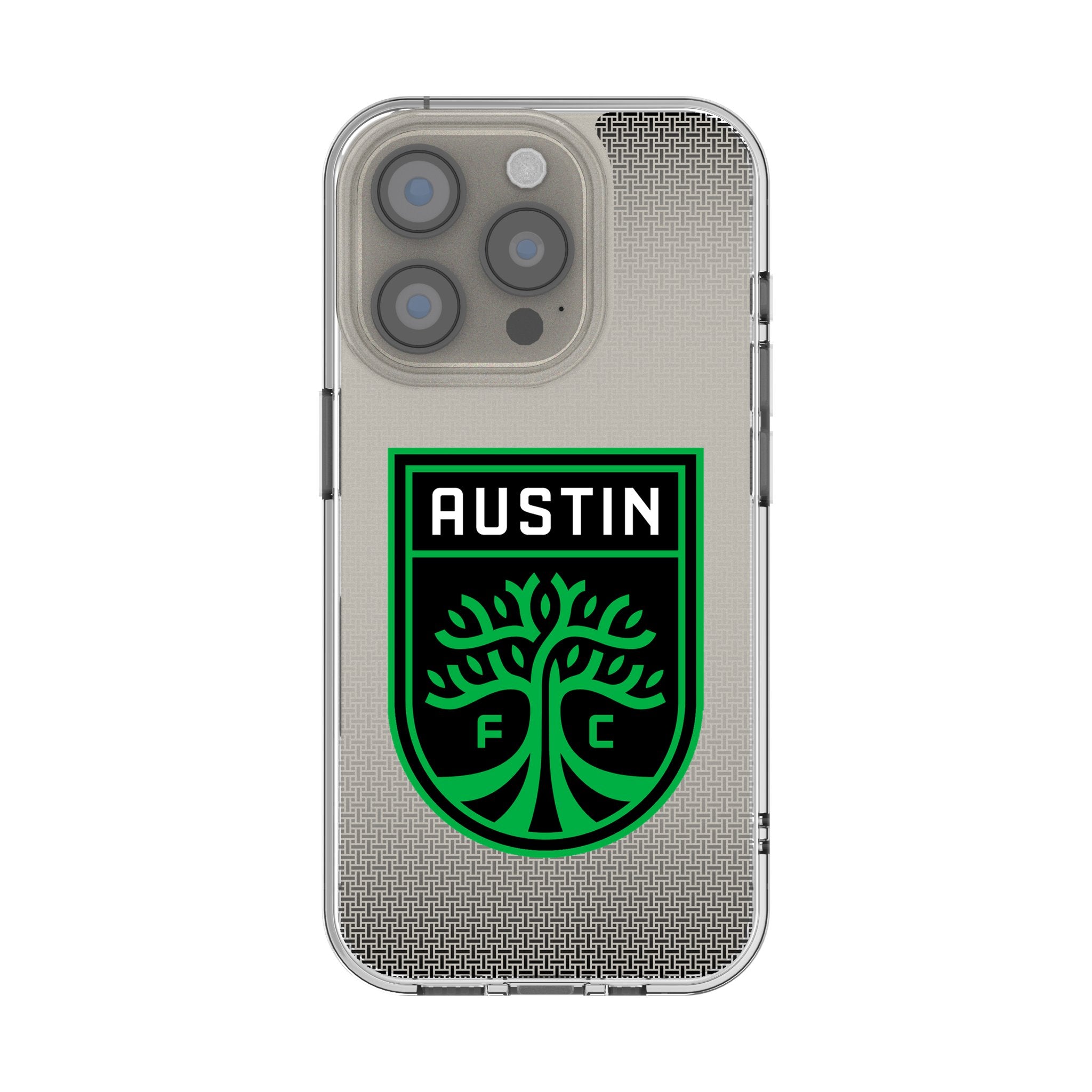 Austin FC Linen Clear Phone Case for Apple iPhone