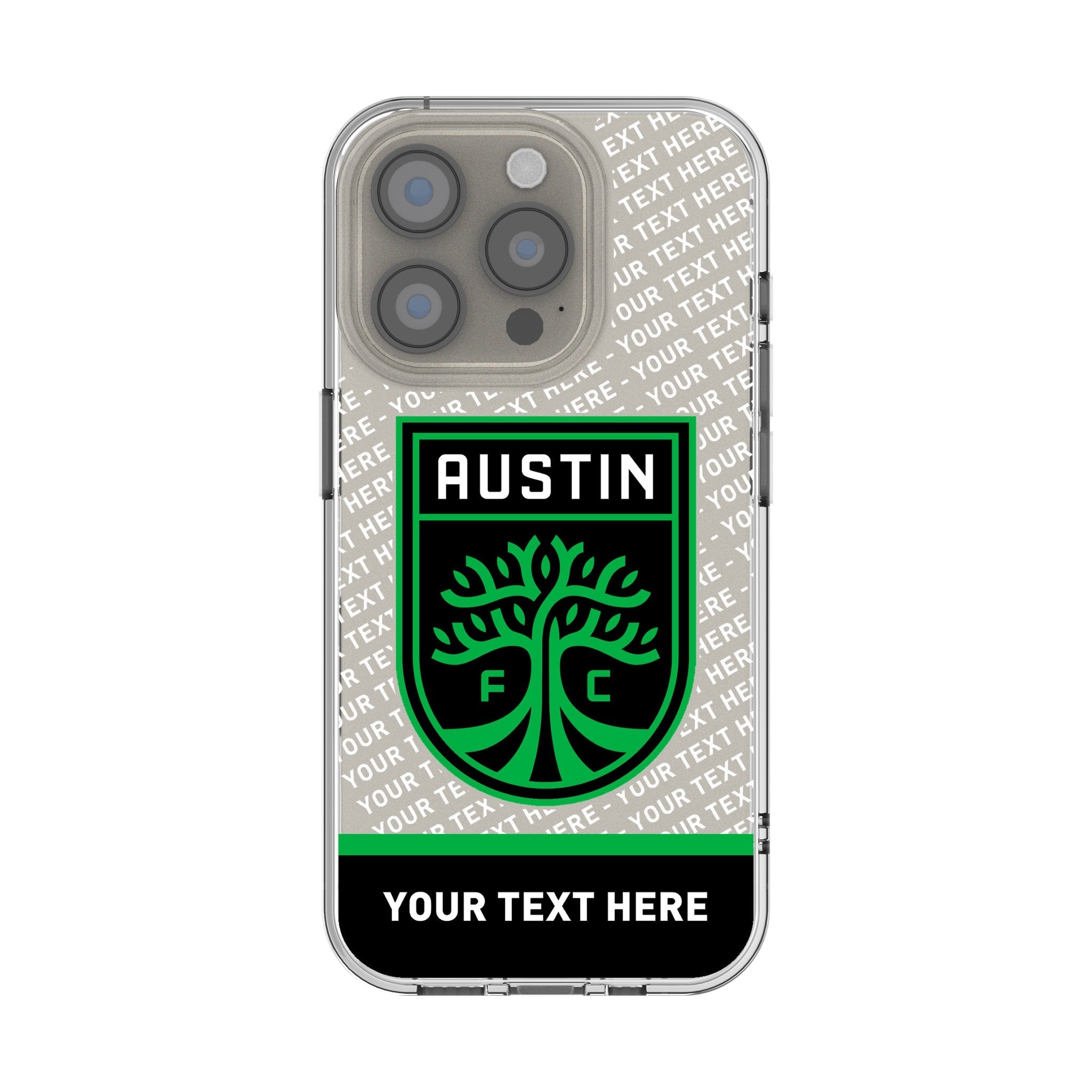 Austin FC Personalized EndZone Plus Clear Phone Case for Apple iPhone