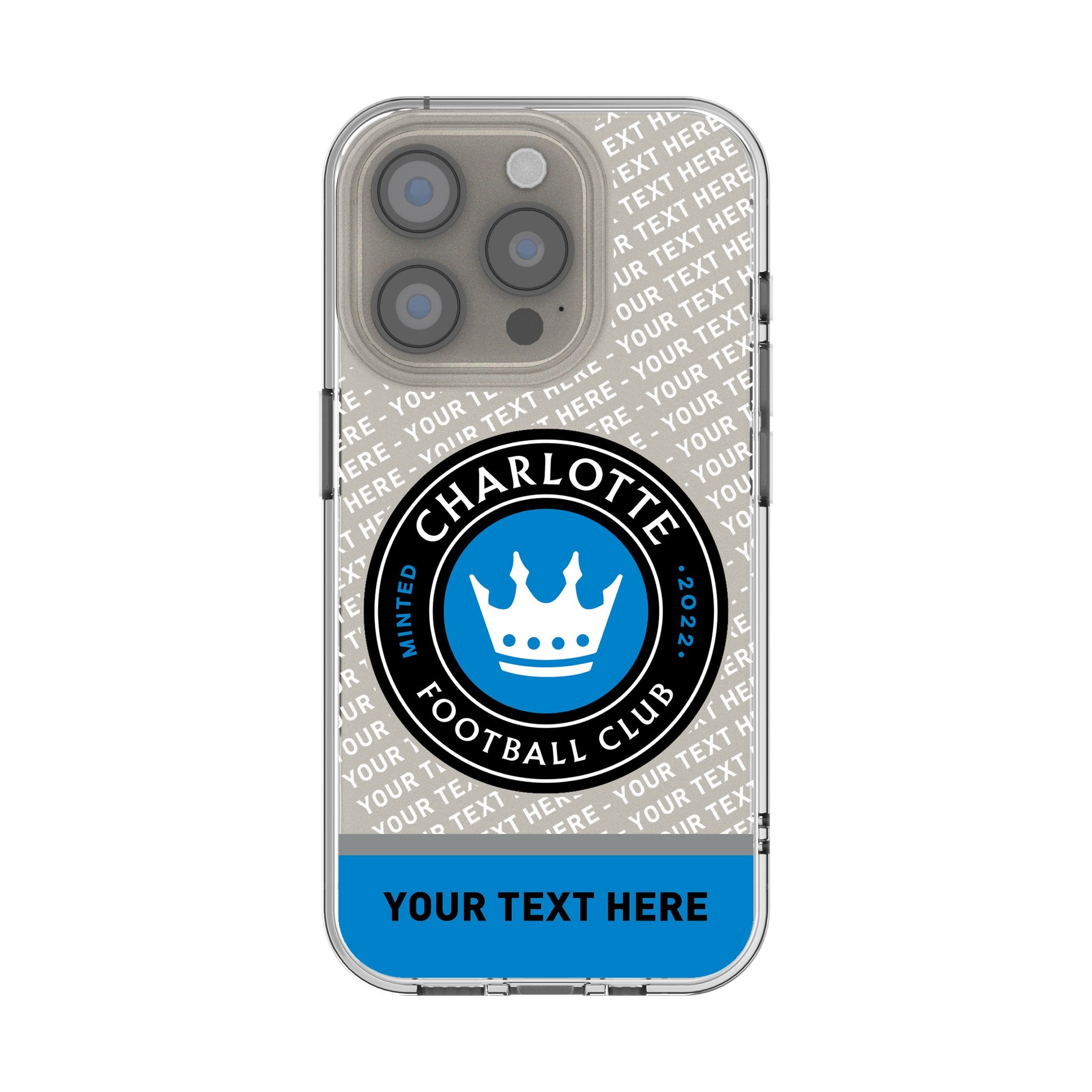 Charlotte FC Personalized EndZone Plus Clear Phone Case for Apple iPhone