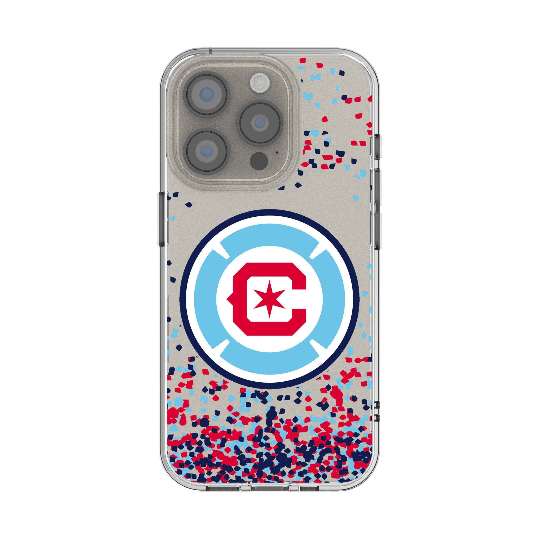Chicago Fire Confetti Clear Phone Case for Apple iPhone