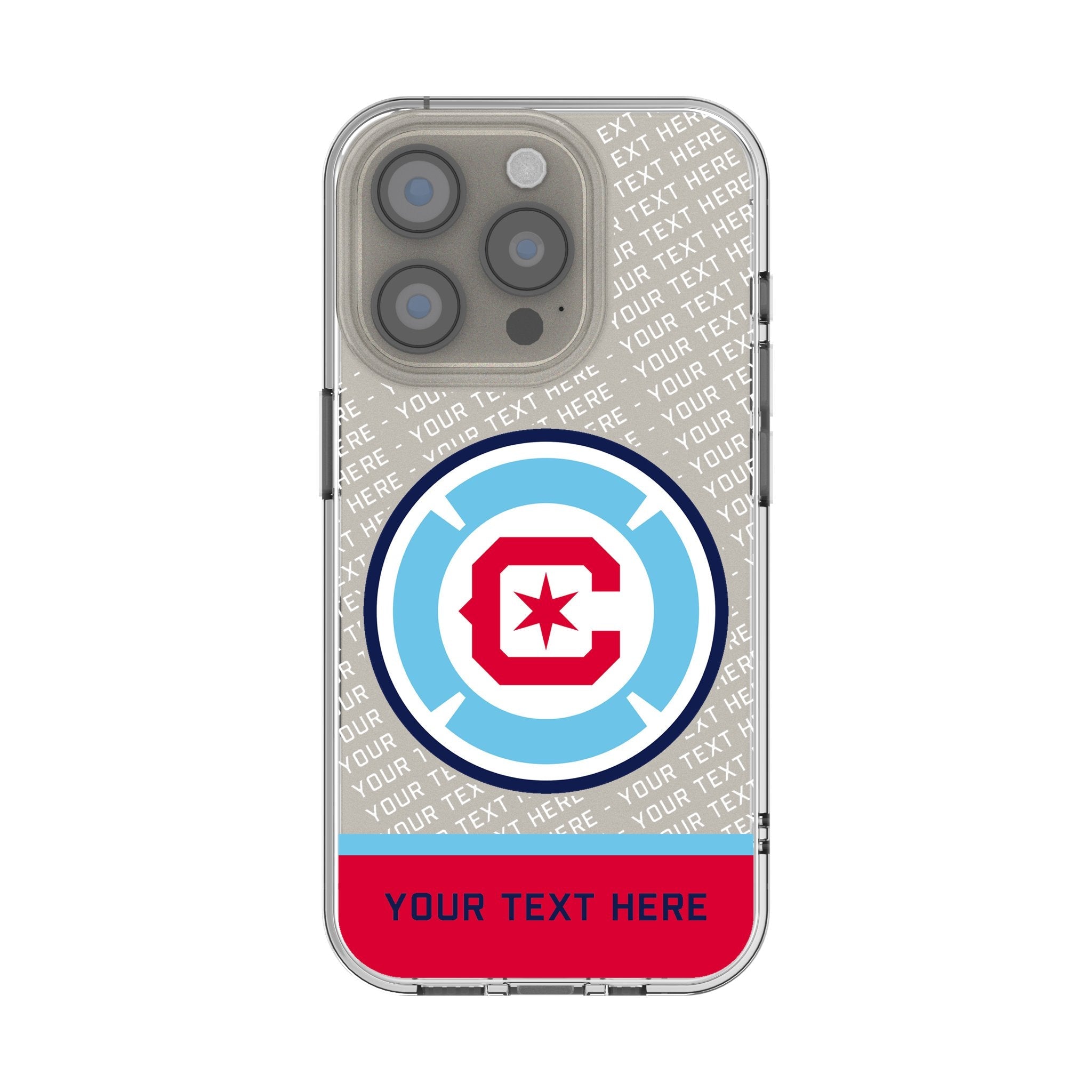 Chicago Fire Personalized EndZone Plus Clear Phone Case for Apple iPhone