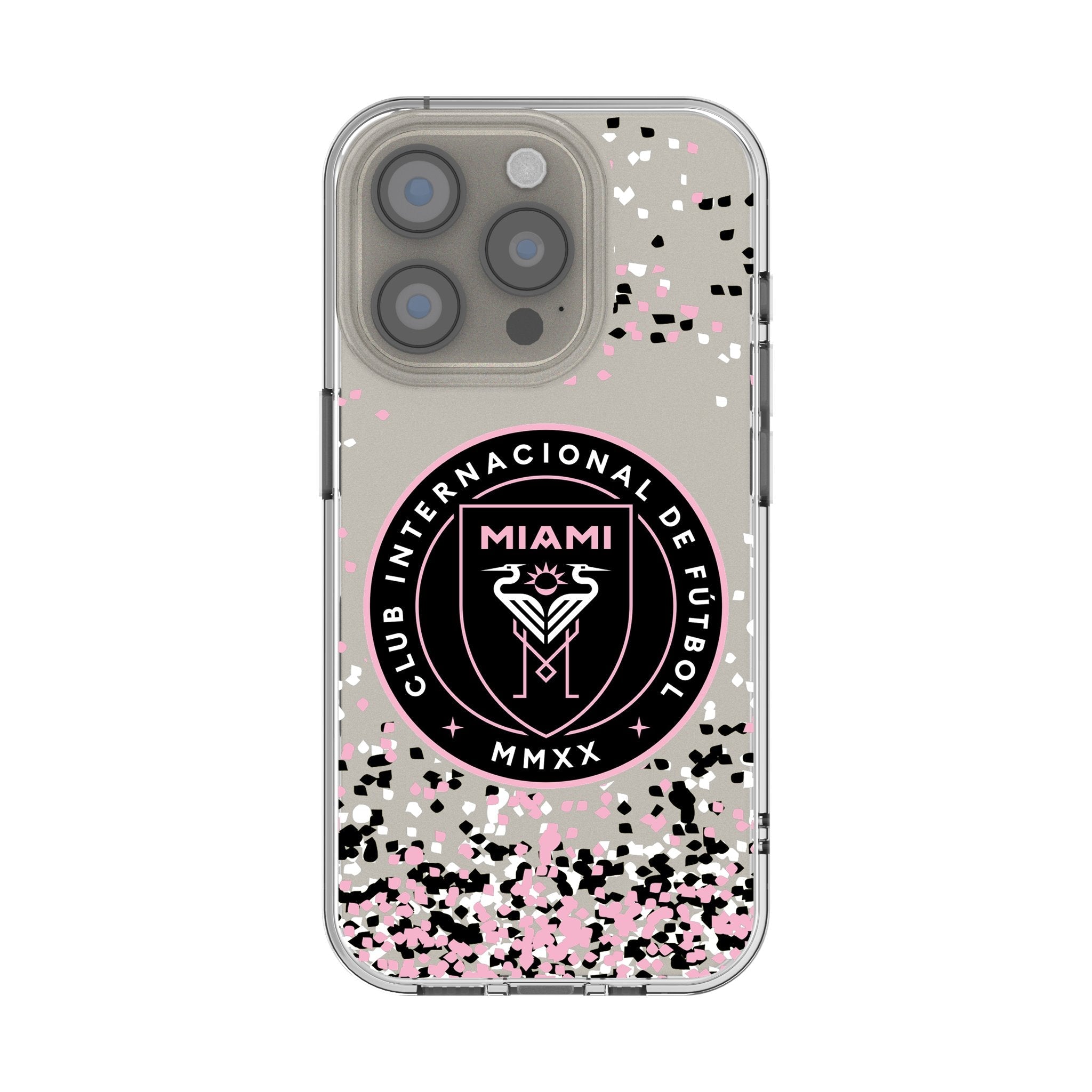 Inter Miami CF Confetti Clear Phone Case for Apple iPhone 1
