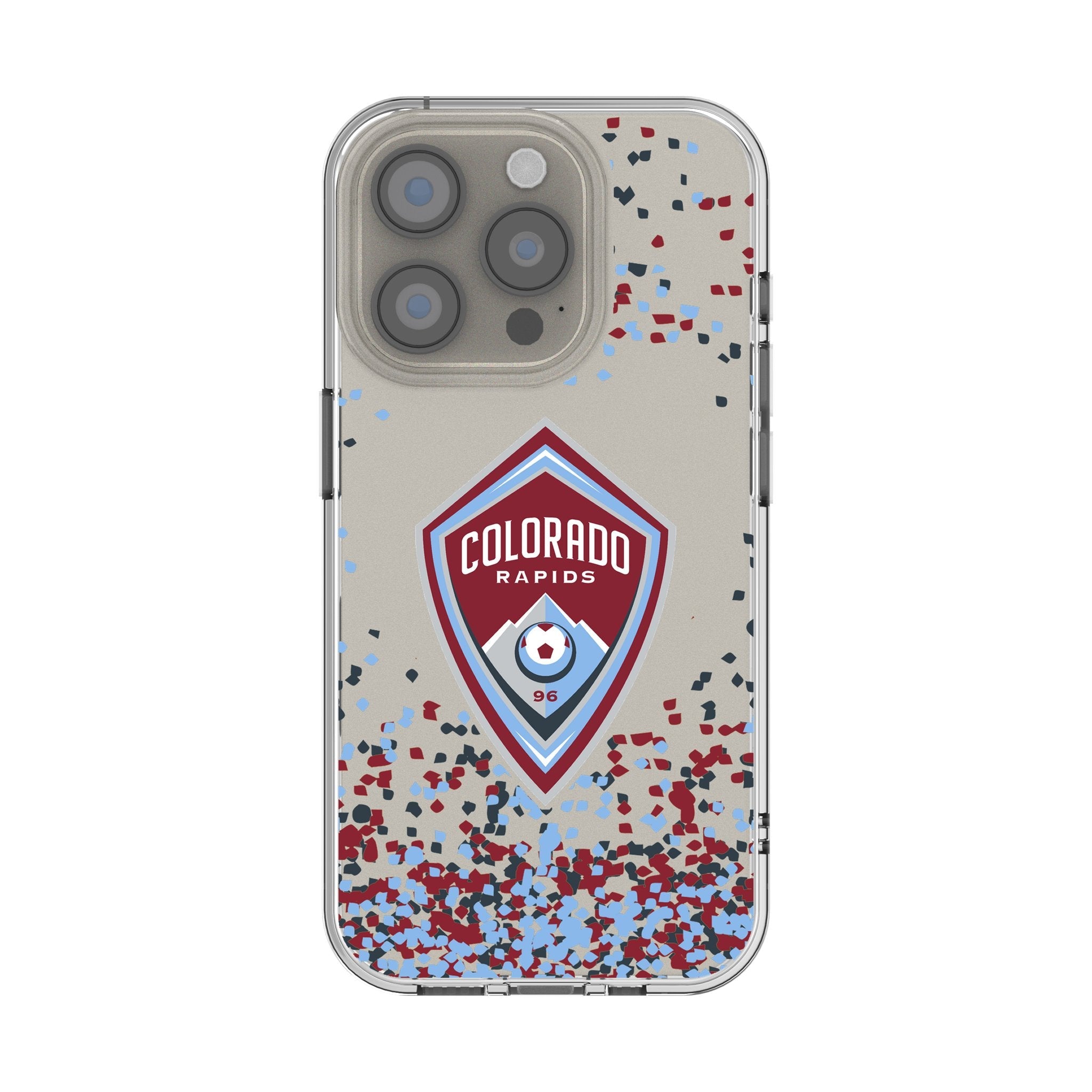 Colorado Rapids Confetti Clear Phone Case for Apple iPhone