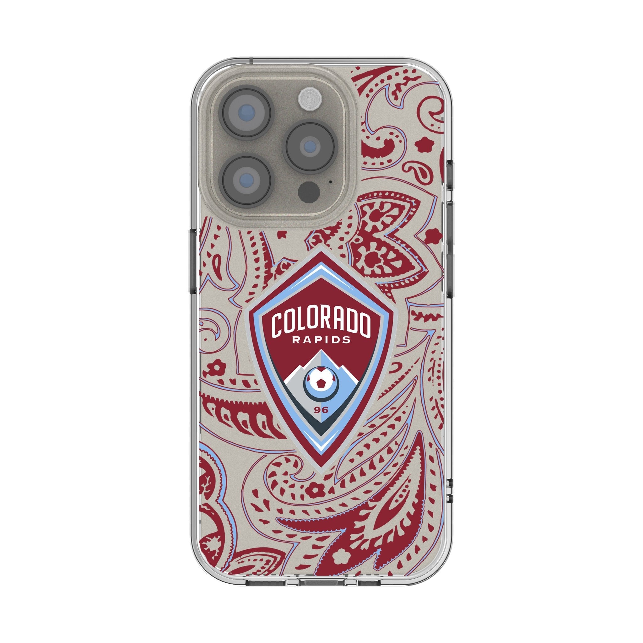 Colorado Rapids Paisley Clear Phone Case for Apple iPhone