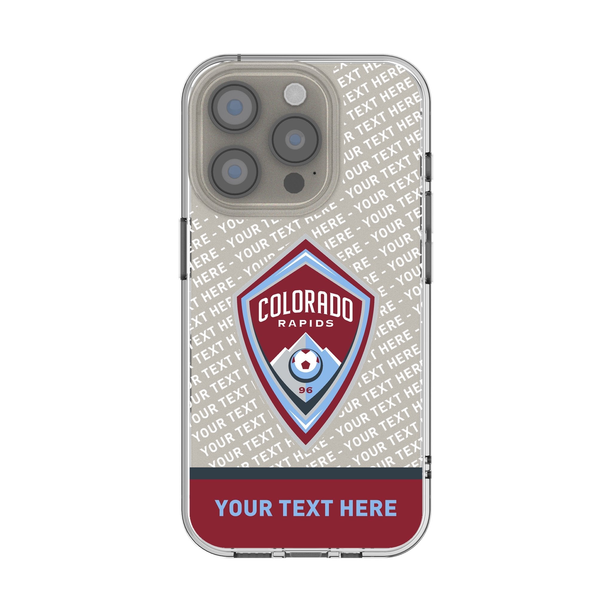 Colorado Rapids Personalized EndZone Plus Clear Phone Case for Apple iPhone