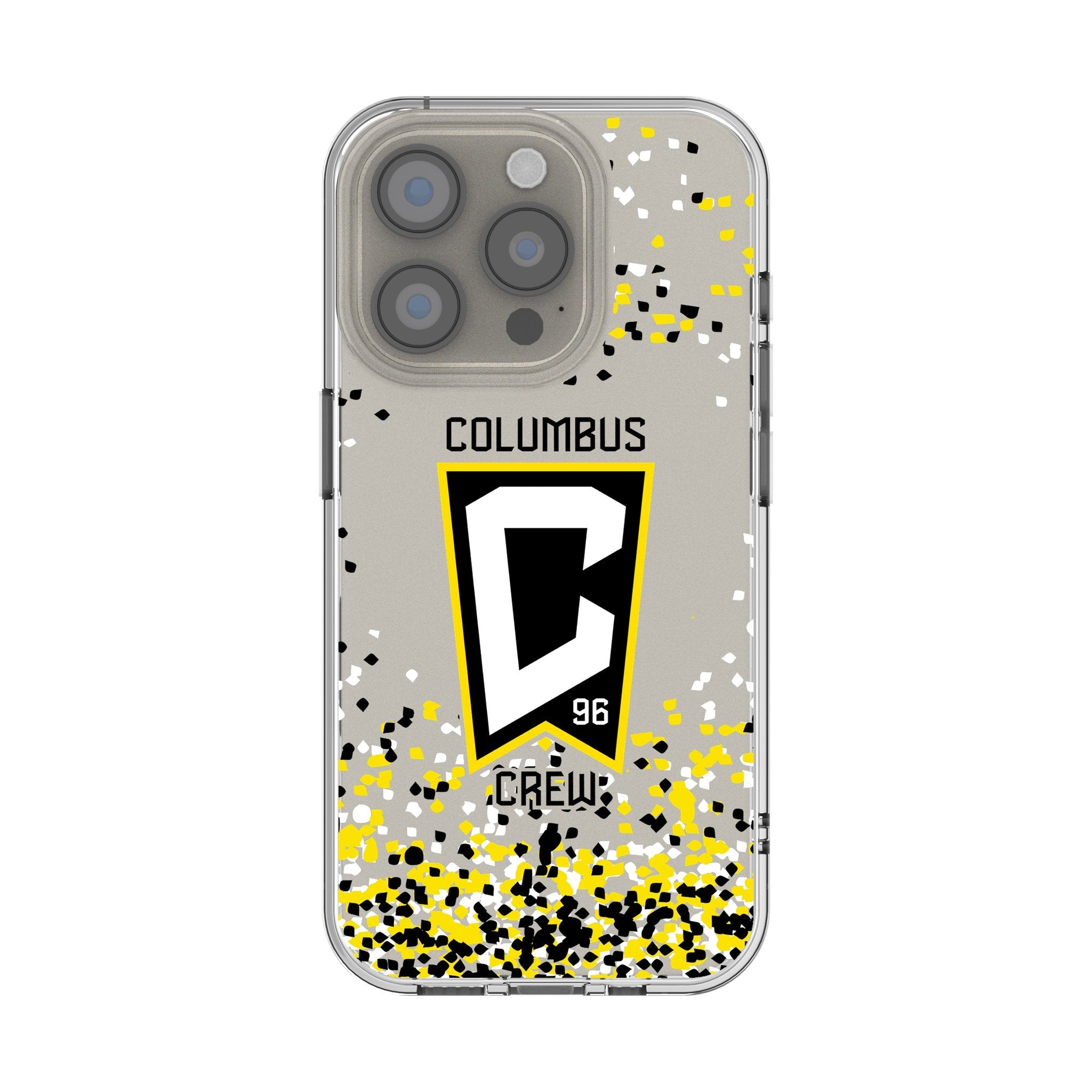 Columbus Crew Confetti Clear Phone Case for Apple iPhone