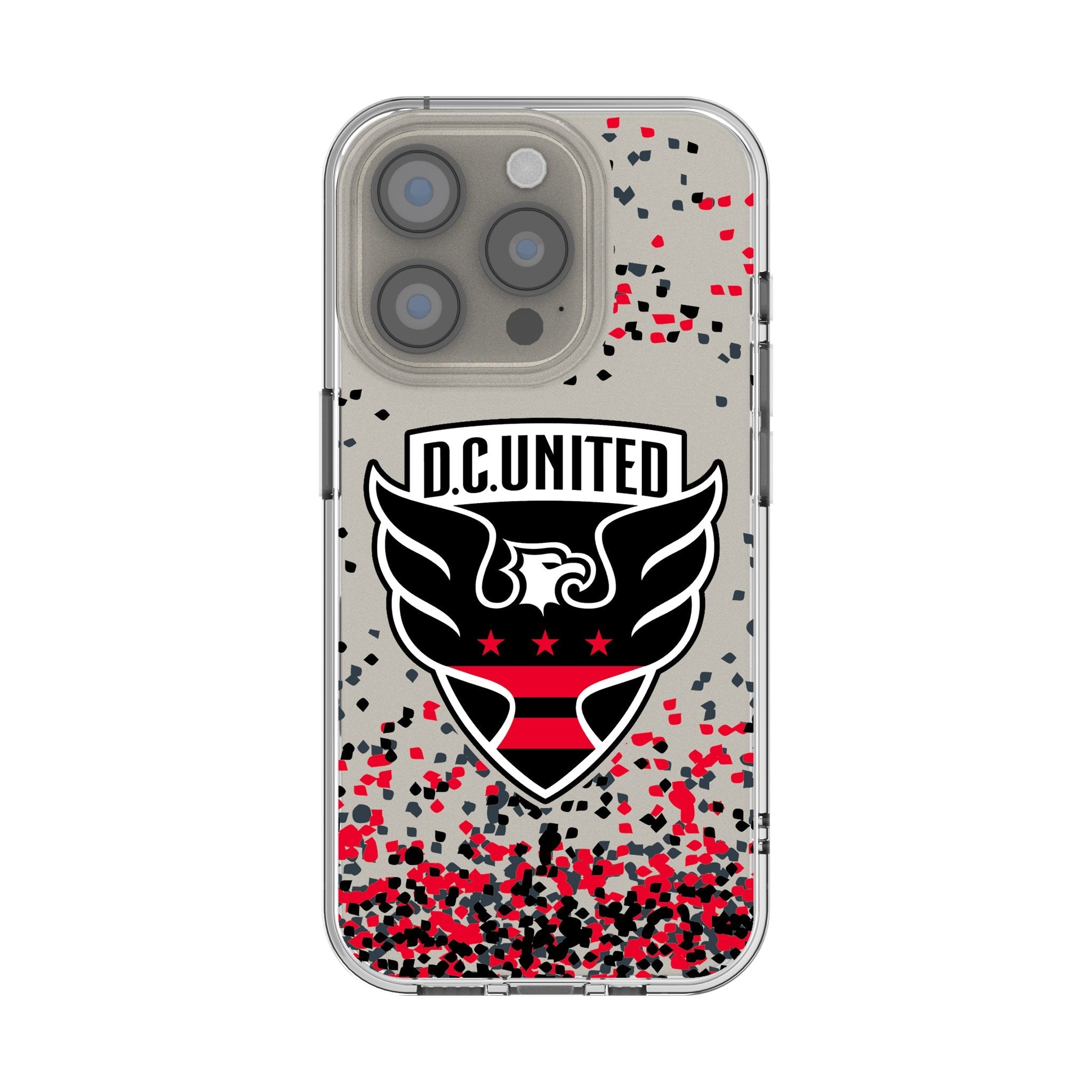 DC United Confetti Clear Phone Case for Apple iPhone