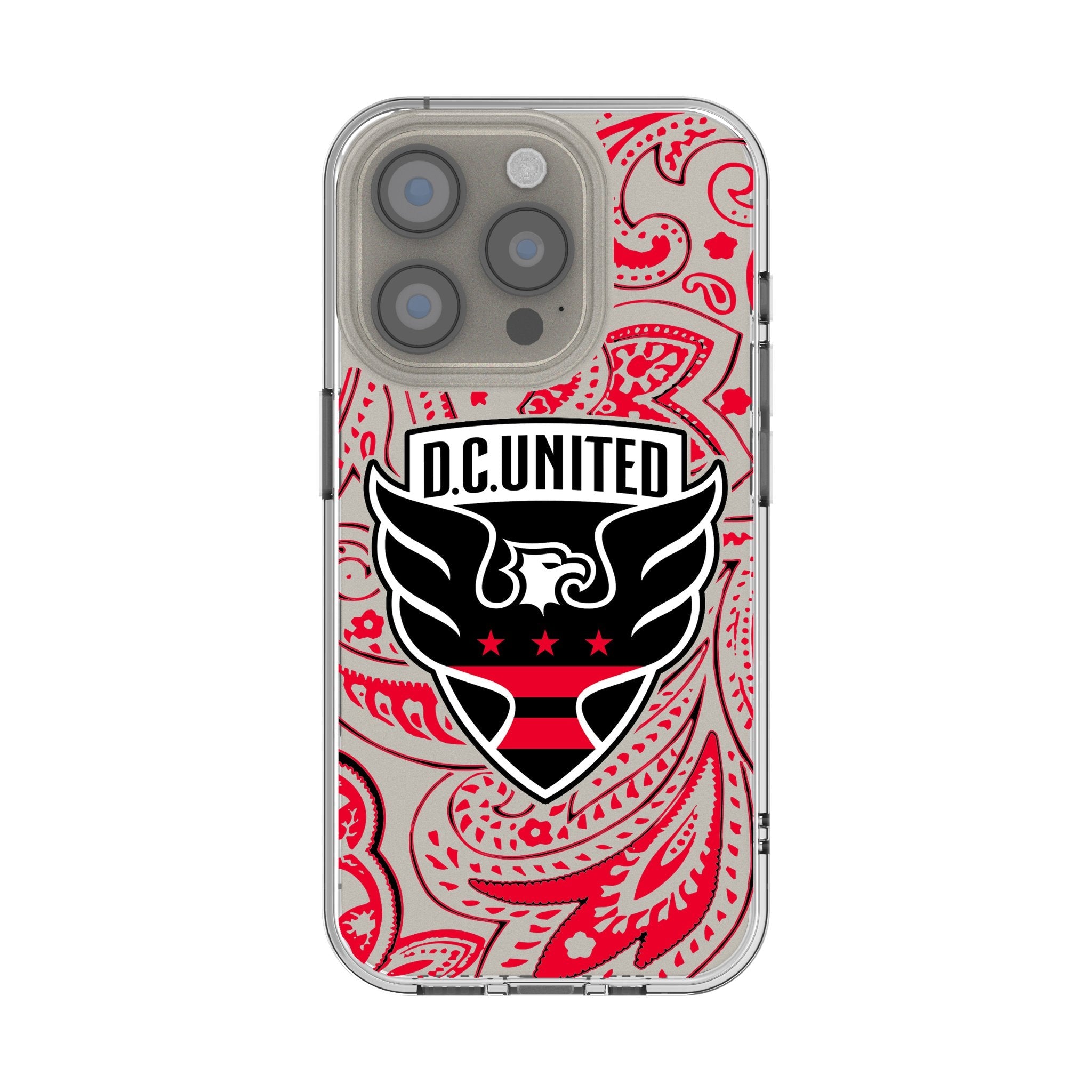 DC United Paisley Clear Phone Case for Apple iPhone