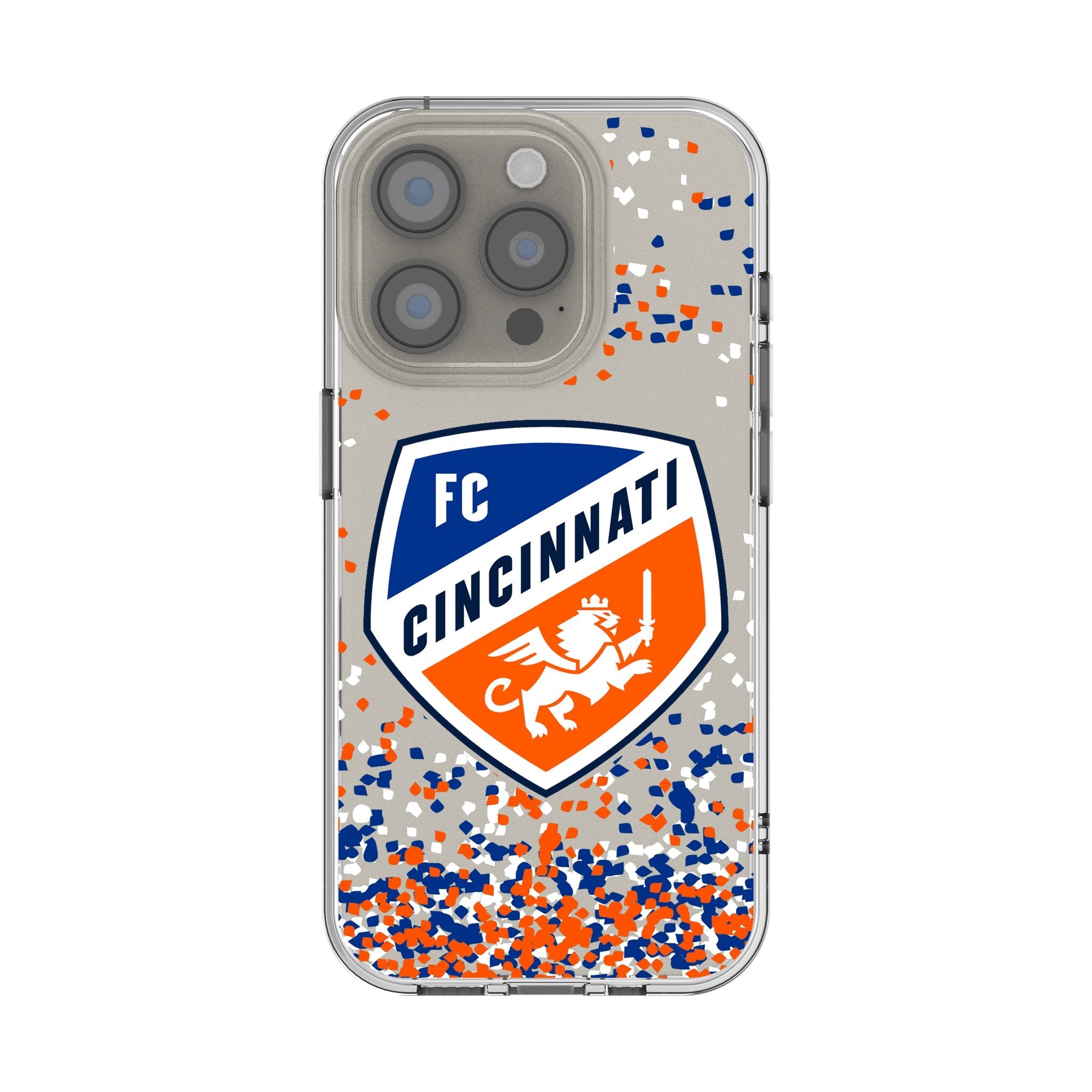 FC Cincinnati Confetti Clear Phone Case for Apple iPhone 1