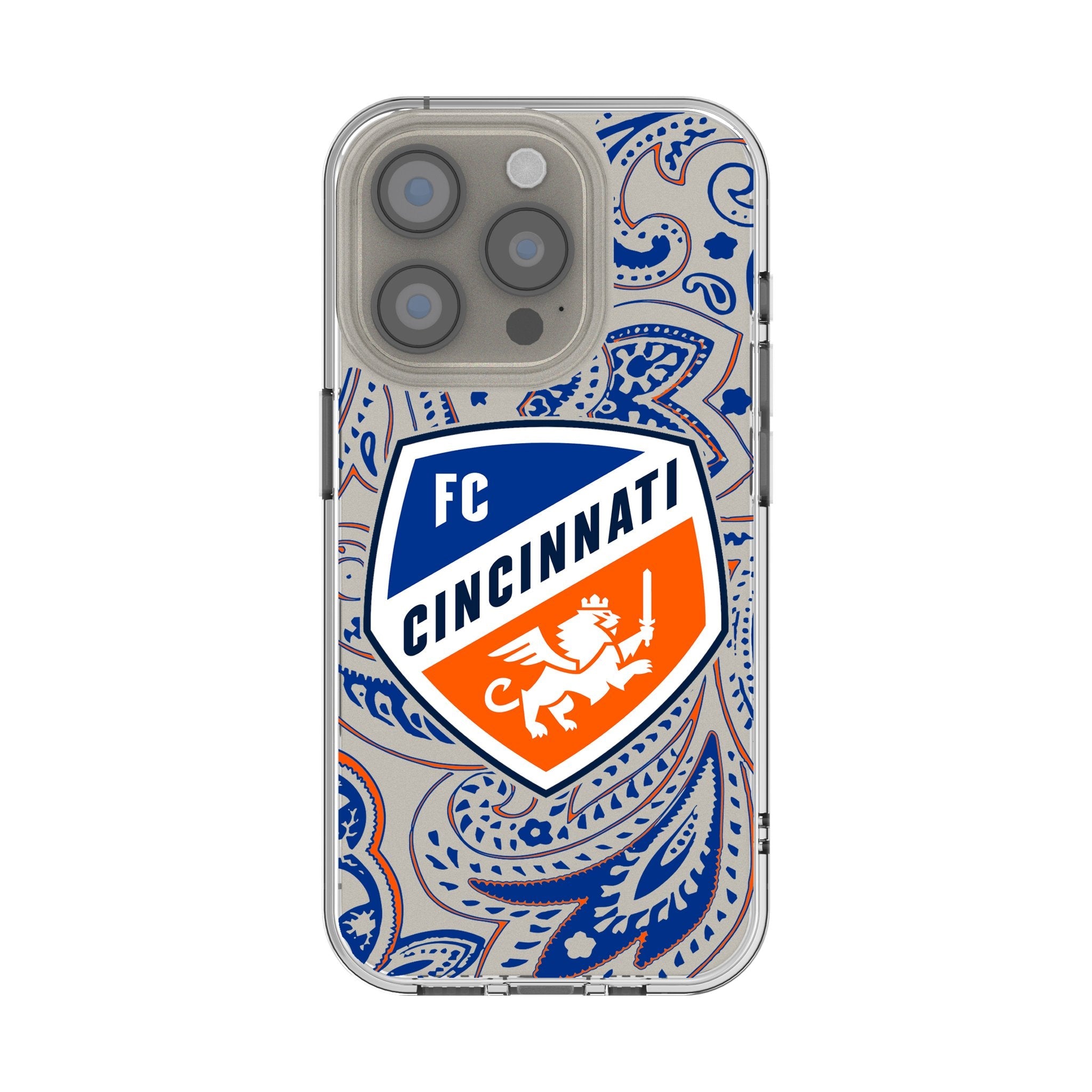 FC Cincinnati Paisley Clear Phone Case for Apple iPhone