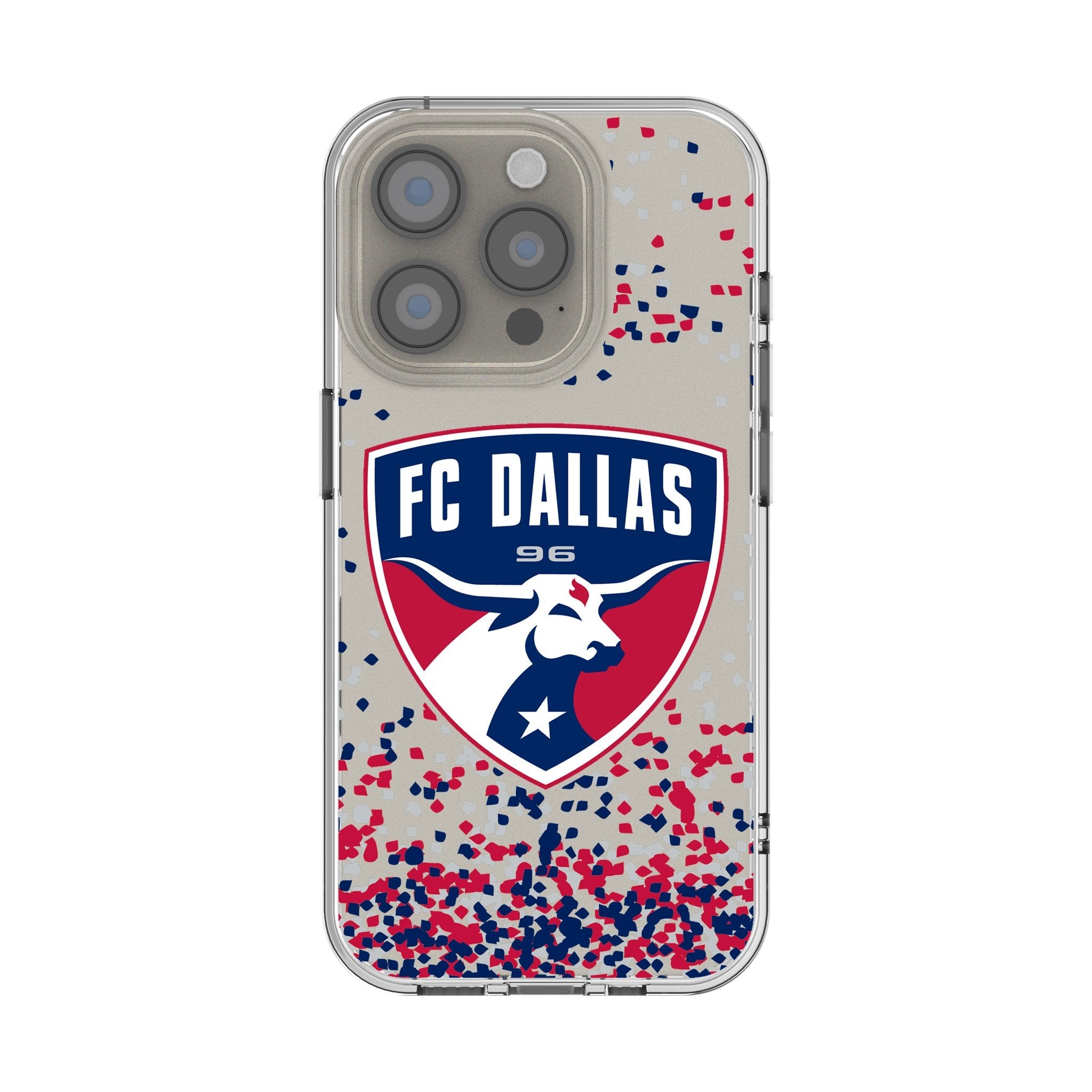 FC Dallas Confetti Clear Phone Case for Apple iPhone 1