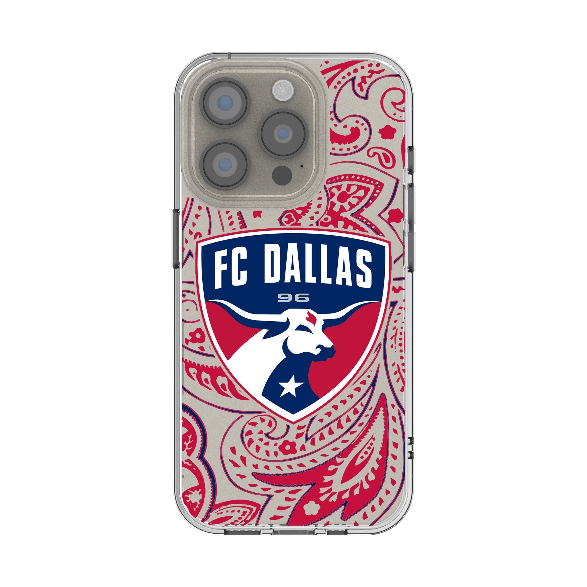 FC Dallas Paisley Clear Phone Case for Apple iPhone