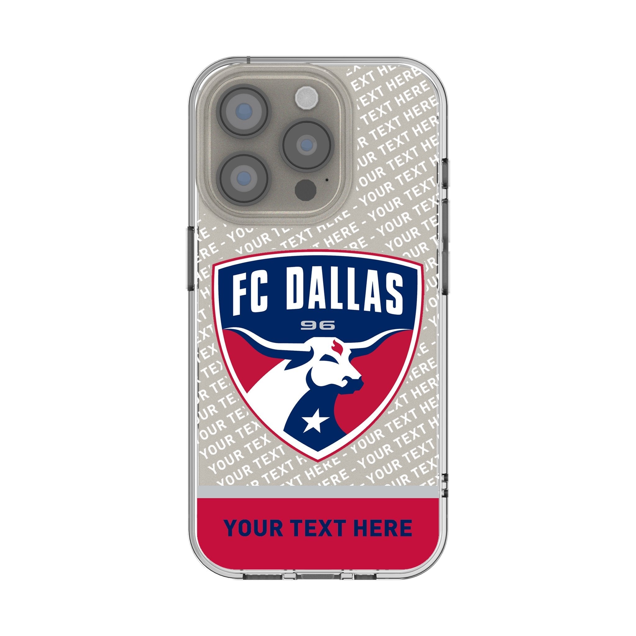 FC Dallas Personalized EndZone Plus Clear Phone Case for Apple iPhone