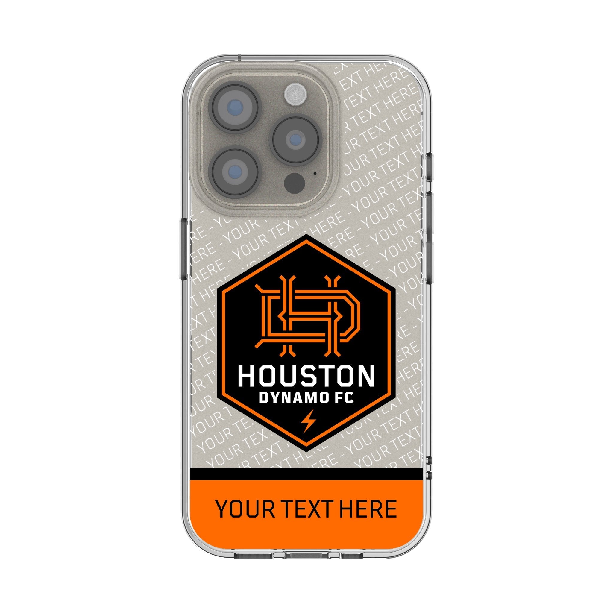 Houston Dynamo Personalized EndZone Plus Clear Phone Case for Apple iPhone