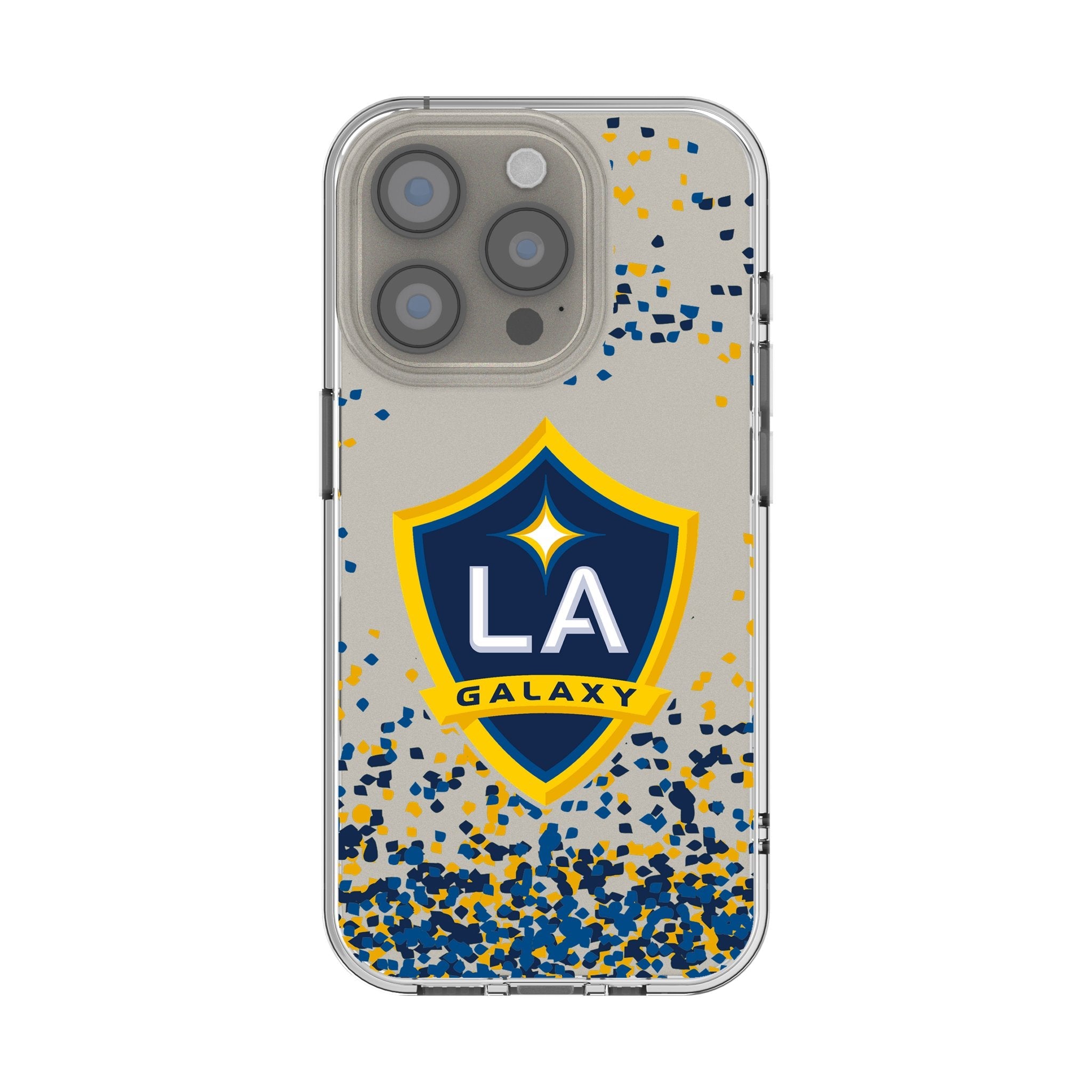 LA Galaxy Confetti Clear Phone Case for Apple iPhone