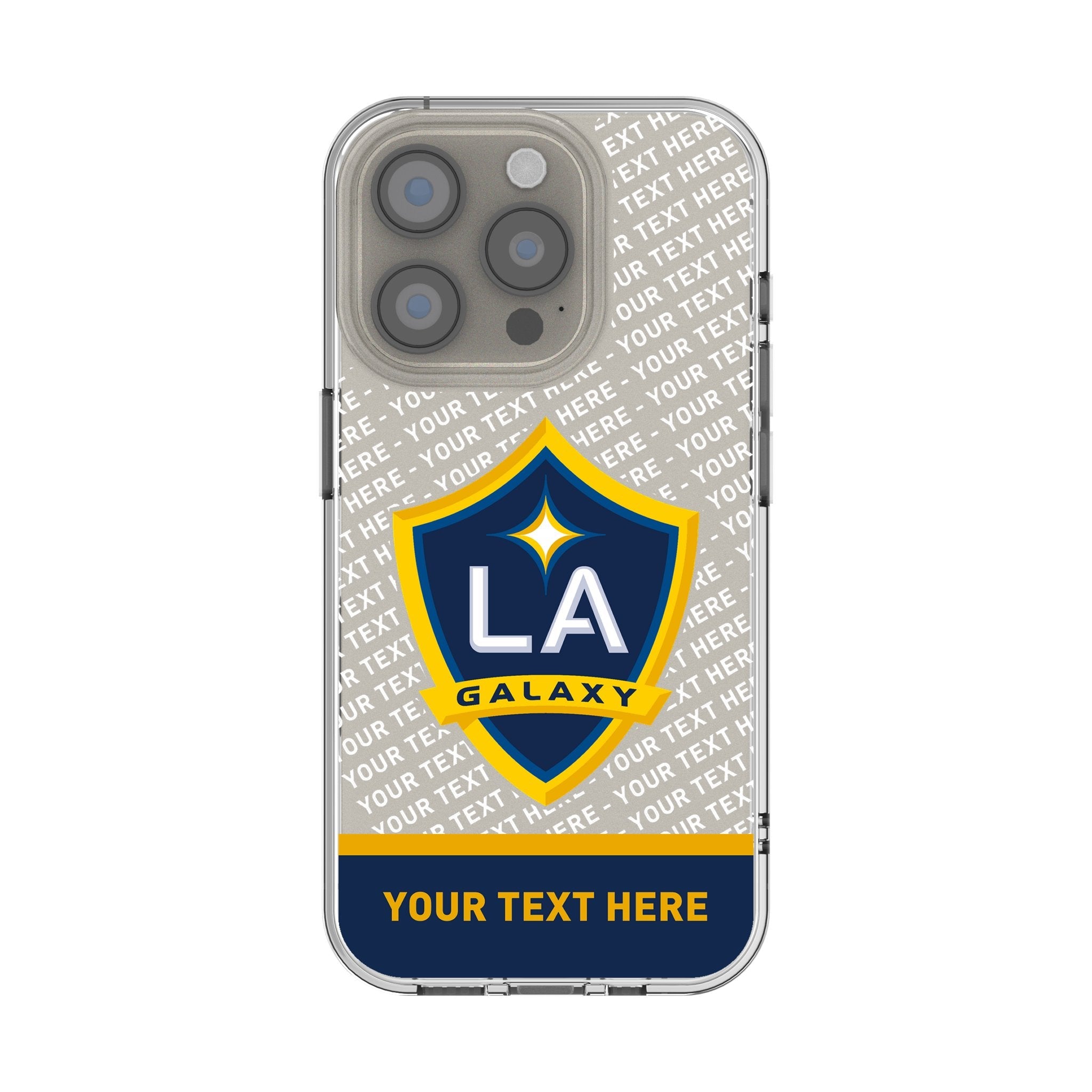 LA Galaxy Personalized EndZone Plus Clear Phone Case for Apple iPhone