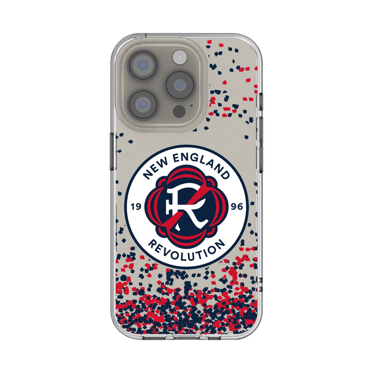 New England Revolution Confetti Clear Phone Case for Apple iPhone 1