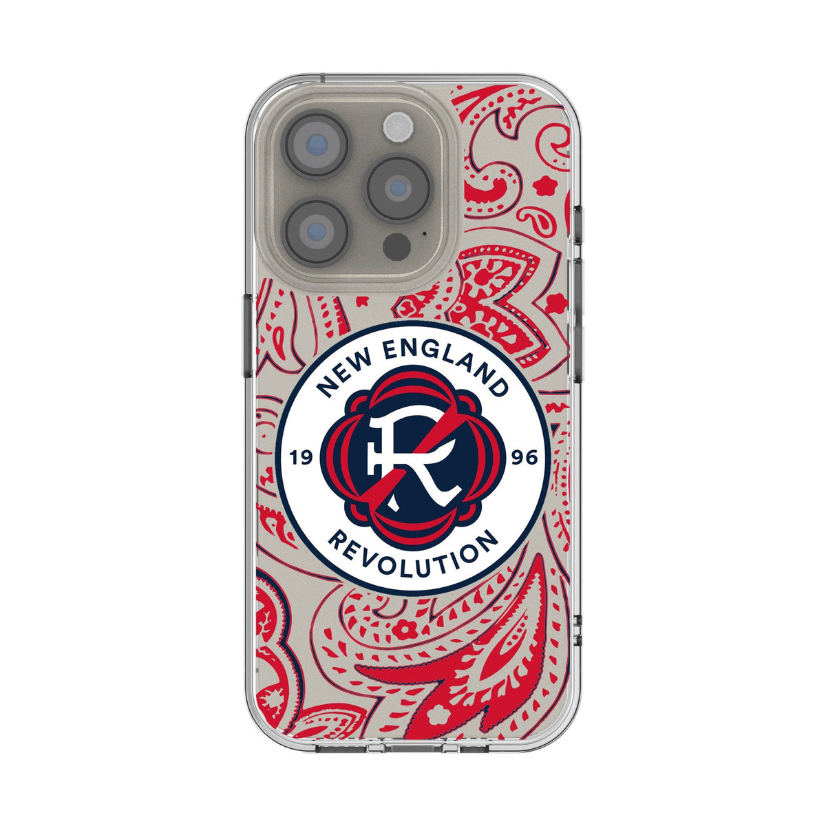New England Revolution Paisley Clear Phone Case for Apple iPhone 1
