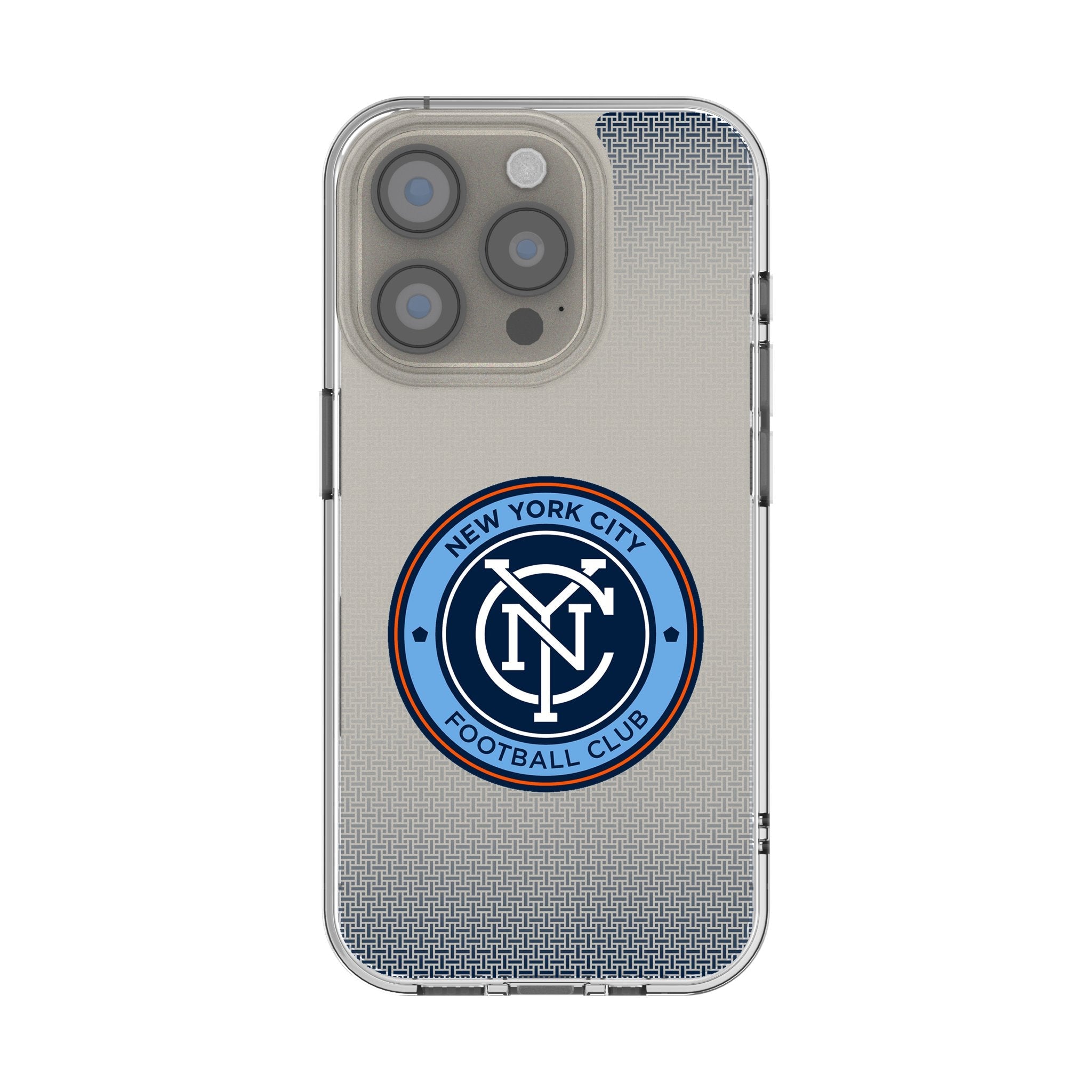 New York City FC Linen Clear Phone Case for Apple iPhone 1