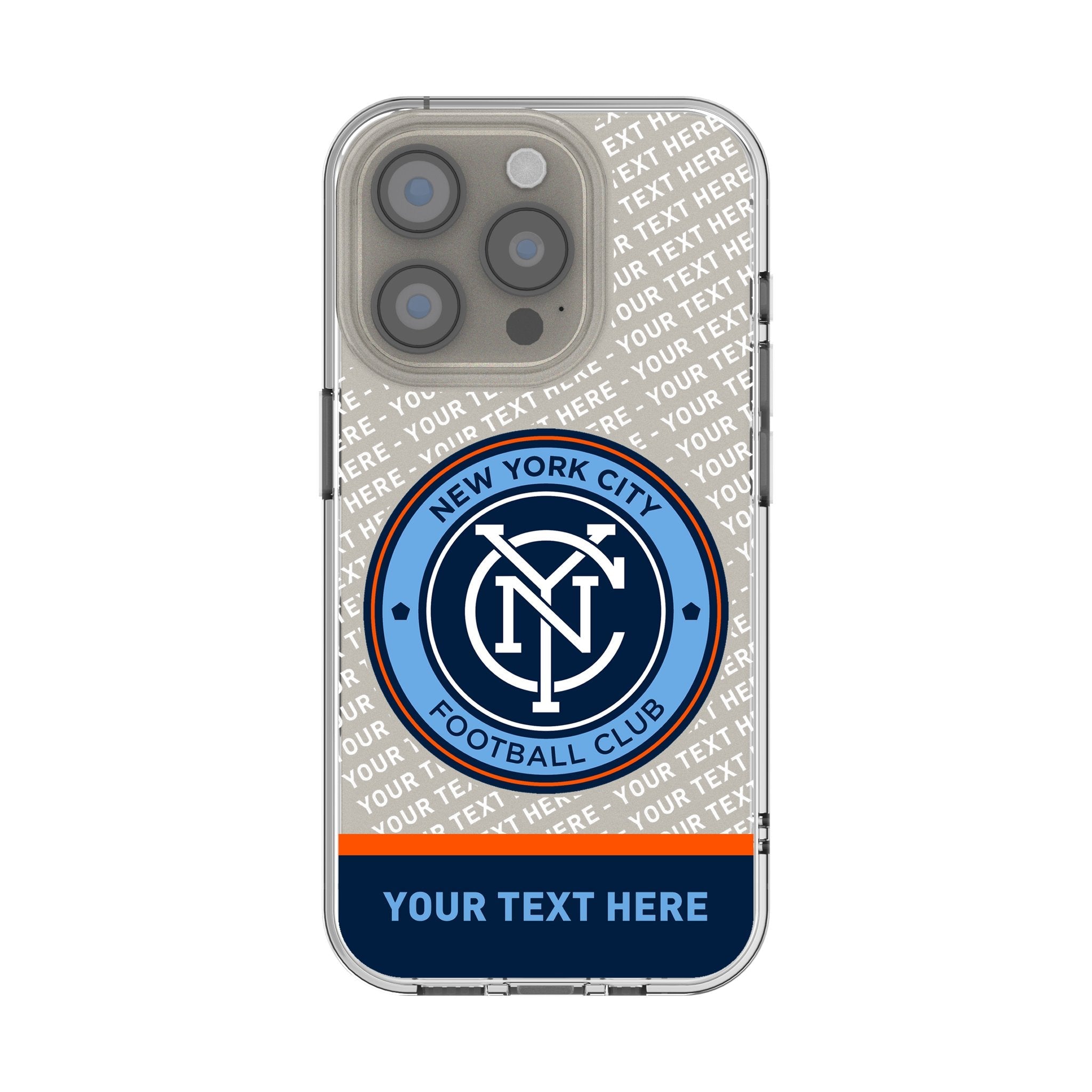 New York City FC Personalized EndZone Plus Clear Phone Case for Apple iPhone