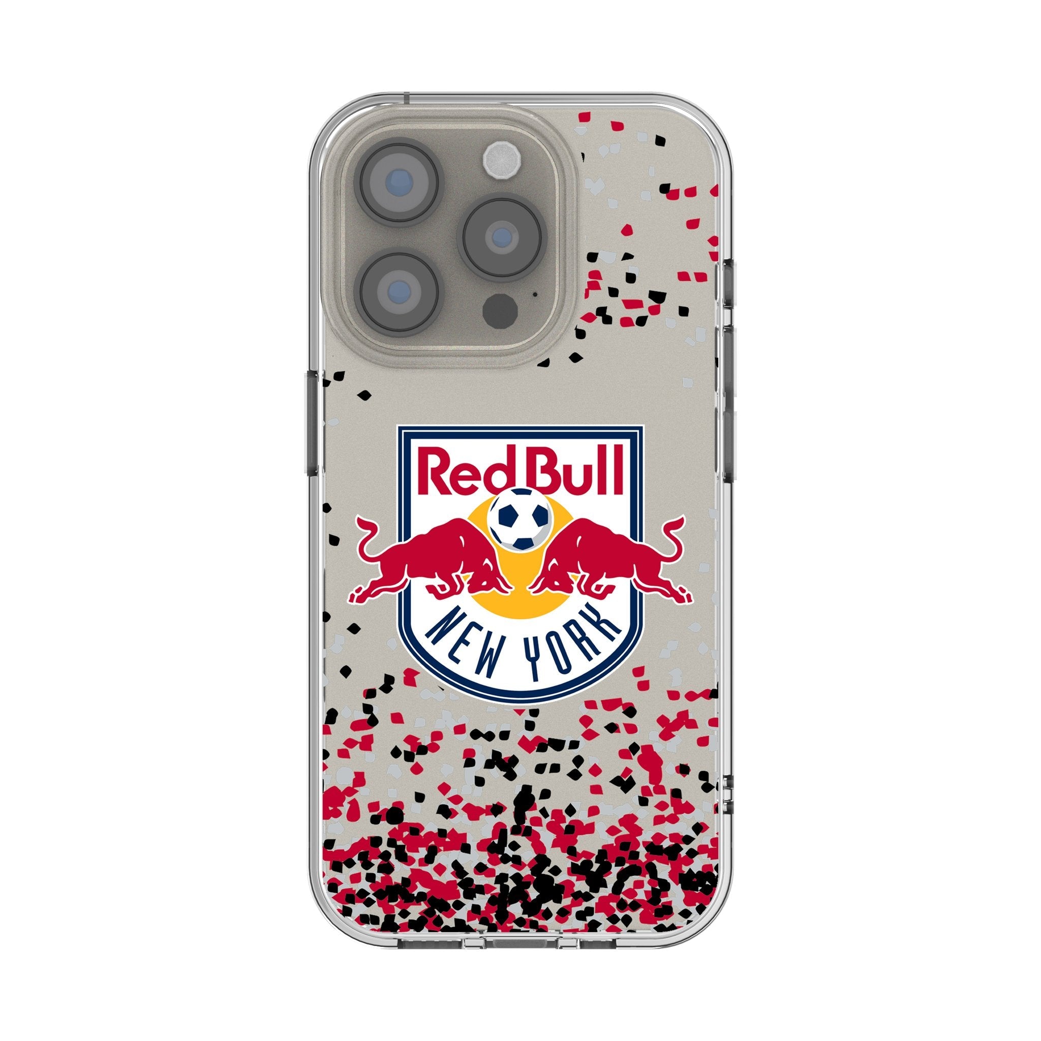 New York Red Bulls Confetti Clear Phone Case for Apple iPhone