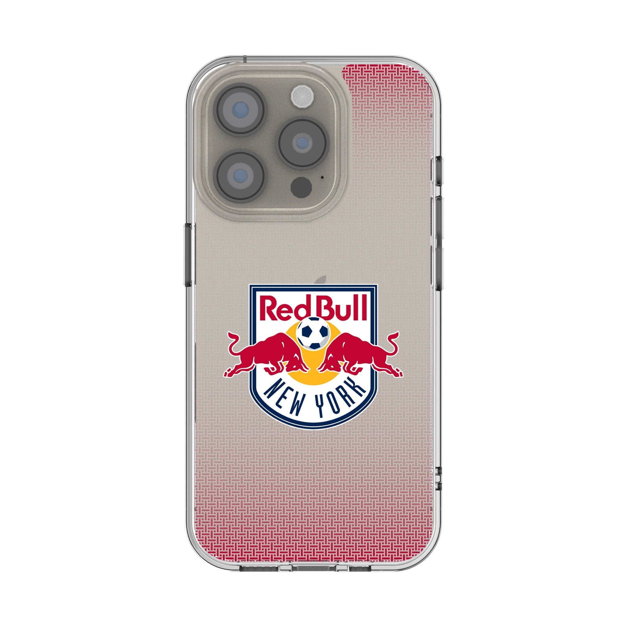 New York Red Bulls Linen Clear Phone Case for Apple iPhone