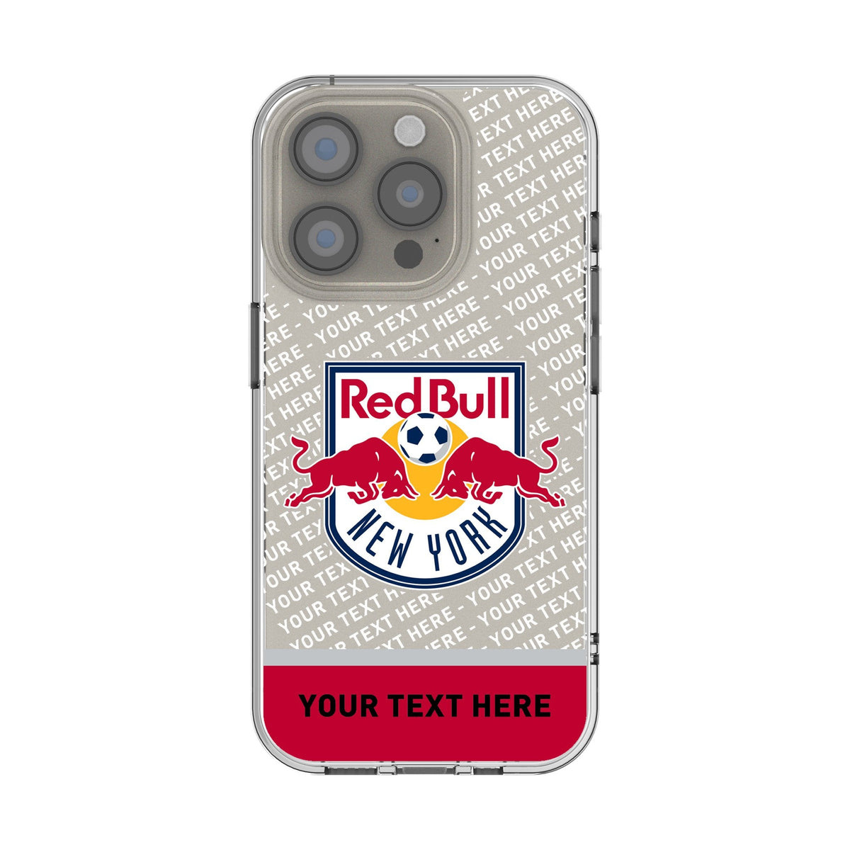 New York Red Bulls Personalized EndZone Plus Clear Phone Case for Apple iPhone