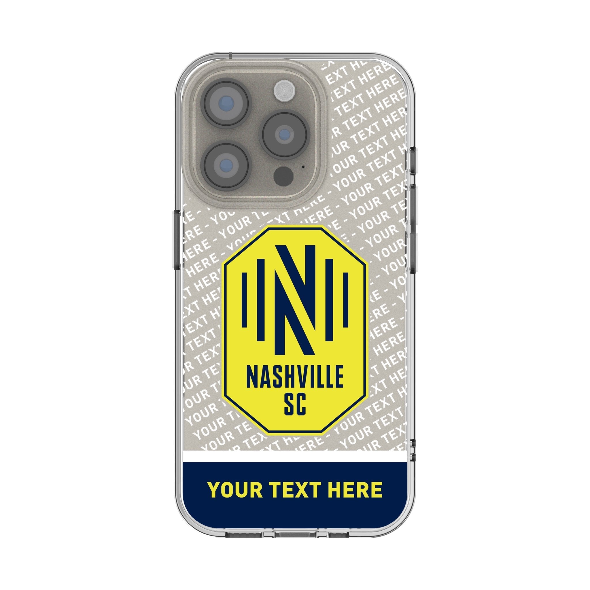 Nashville SC Personalized EndZone Plus Clear Phone Case for Apple iPhone