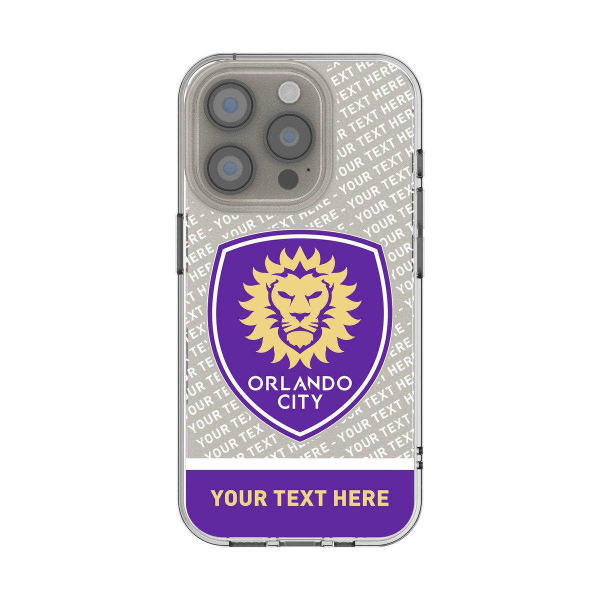 Orlando City Soccer Club Personalized EndZone Plus Clear Phone Case for Apple iPhone