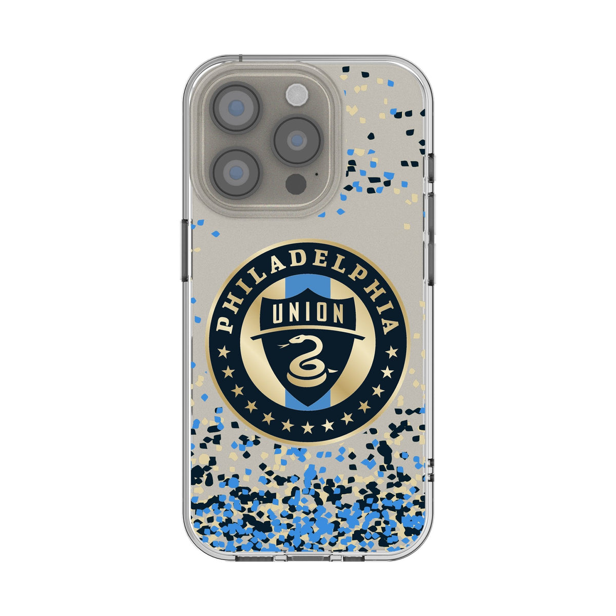 Philadelphia Union Confetti Clear Phone Case for Apple iPhone