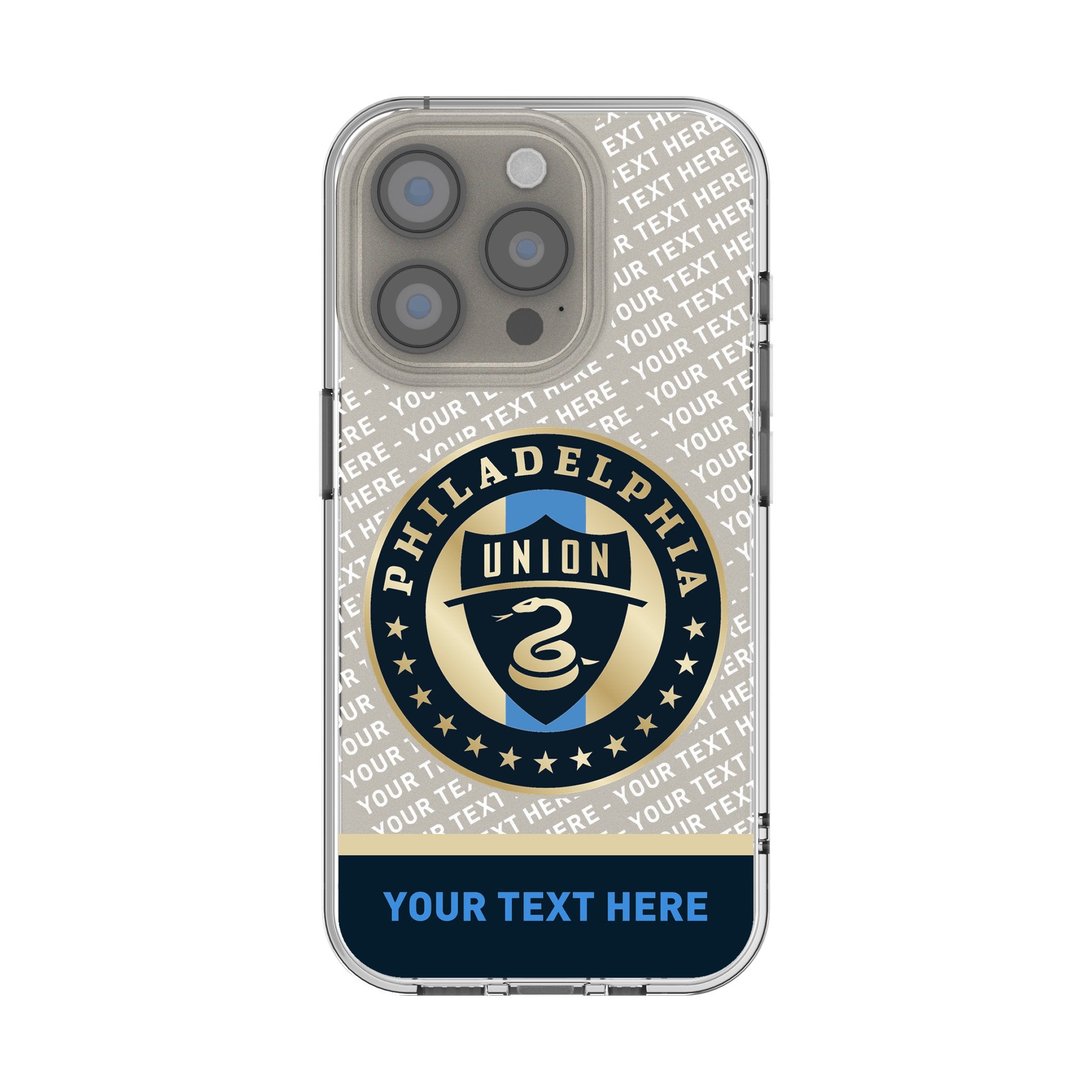Philadelphia Union Personalized EndZone Plus Clear Phone Case for Apple iPhone