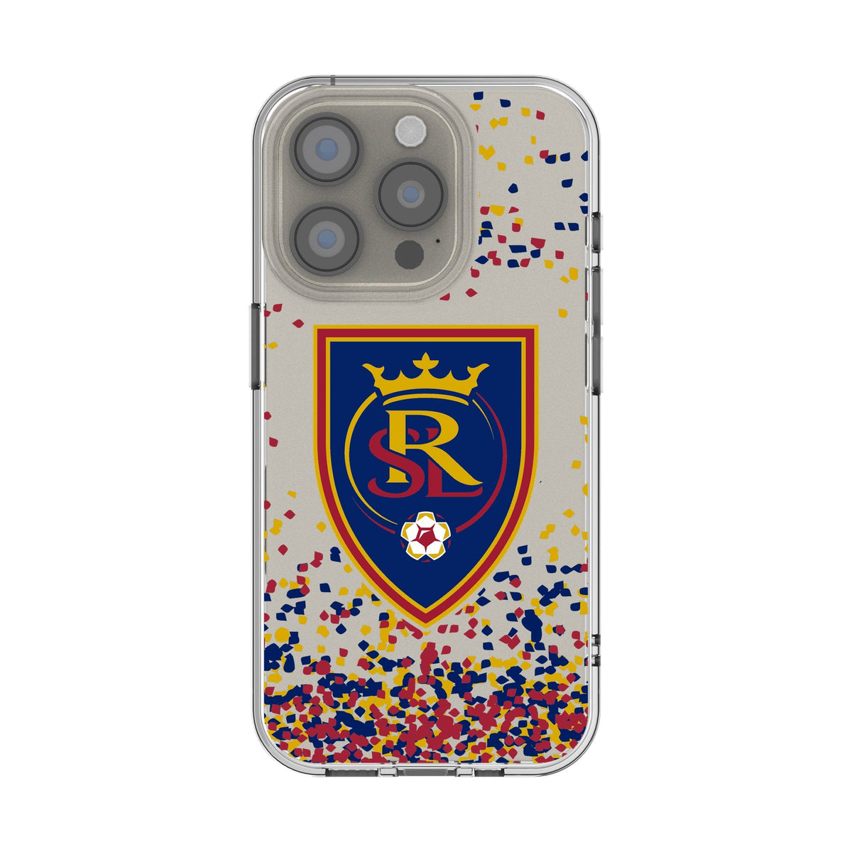 Real Salt Lake Confetti Clear Phone Case for Apple iPhone