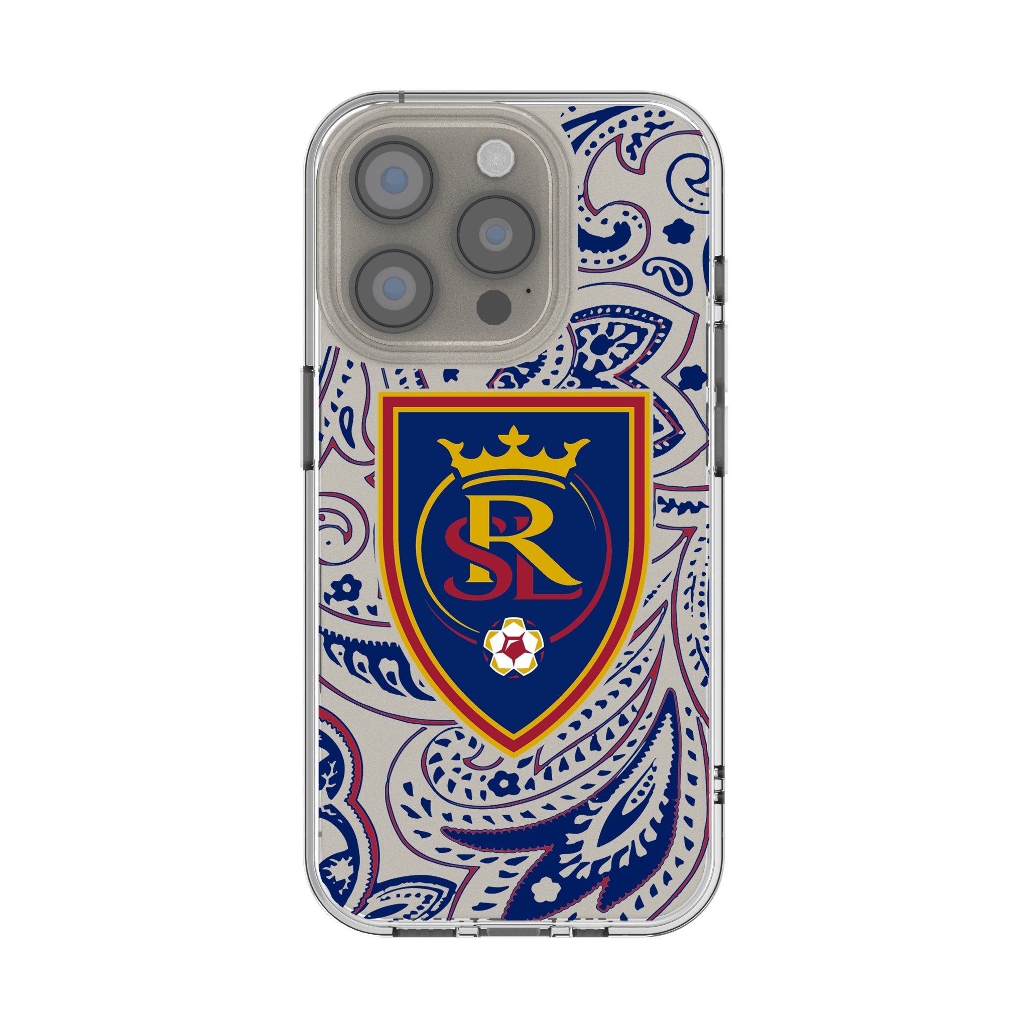 Real Salt Lake Paisley Clear Phone Case for Apple iPhone