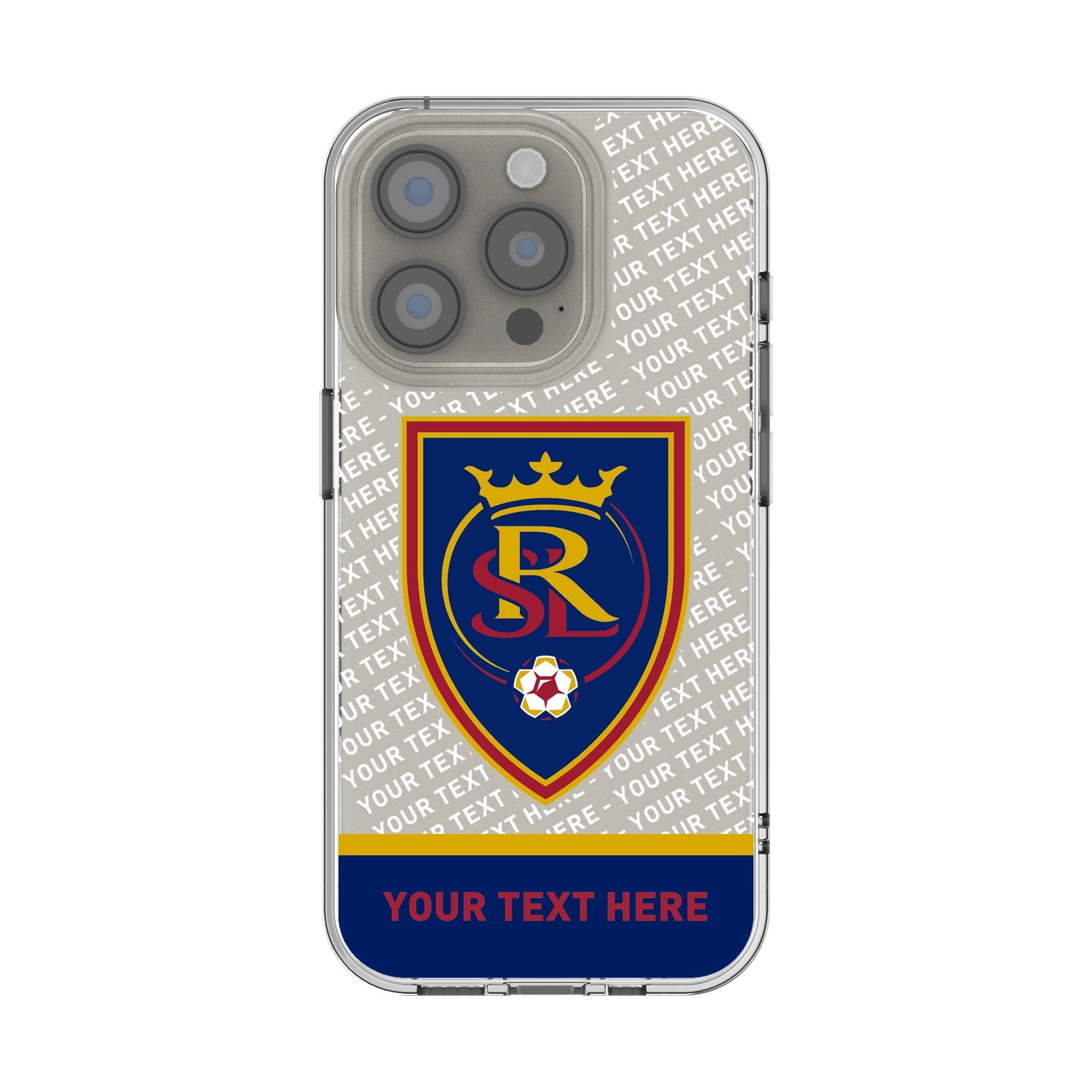 Real Salt Lake Personalized EndZone Plus Clear Phone Case for Apple iPhone