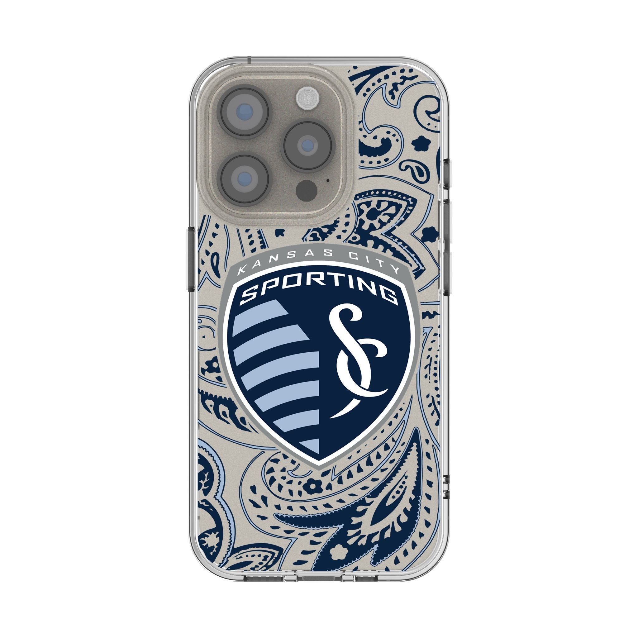 Sporting Kansas City Paisley Clear Phone Case for Apple iPhone
