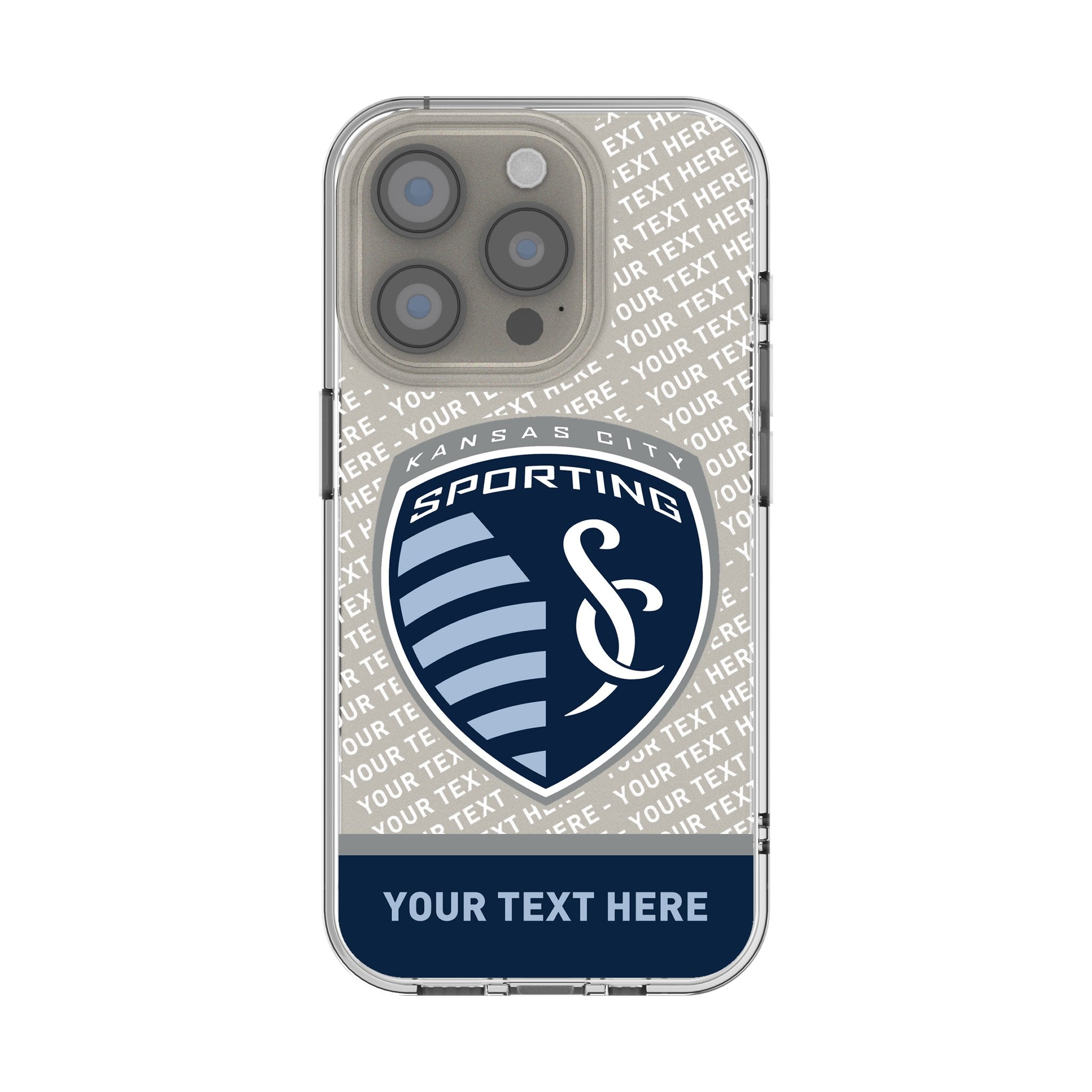 Sporting Kansas City Personalized EndZone Plus Clear Phone Case for Apple iPhone