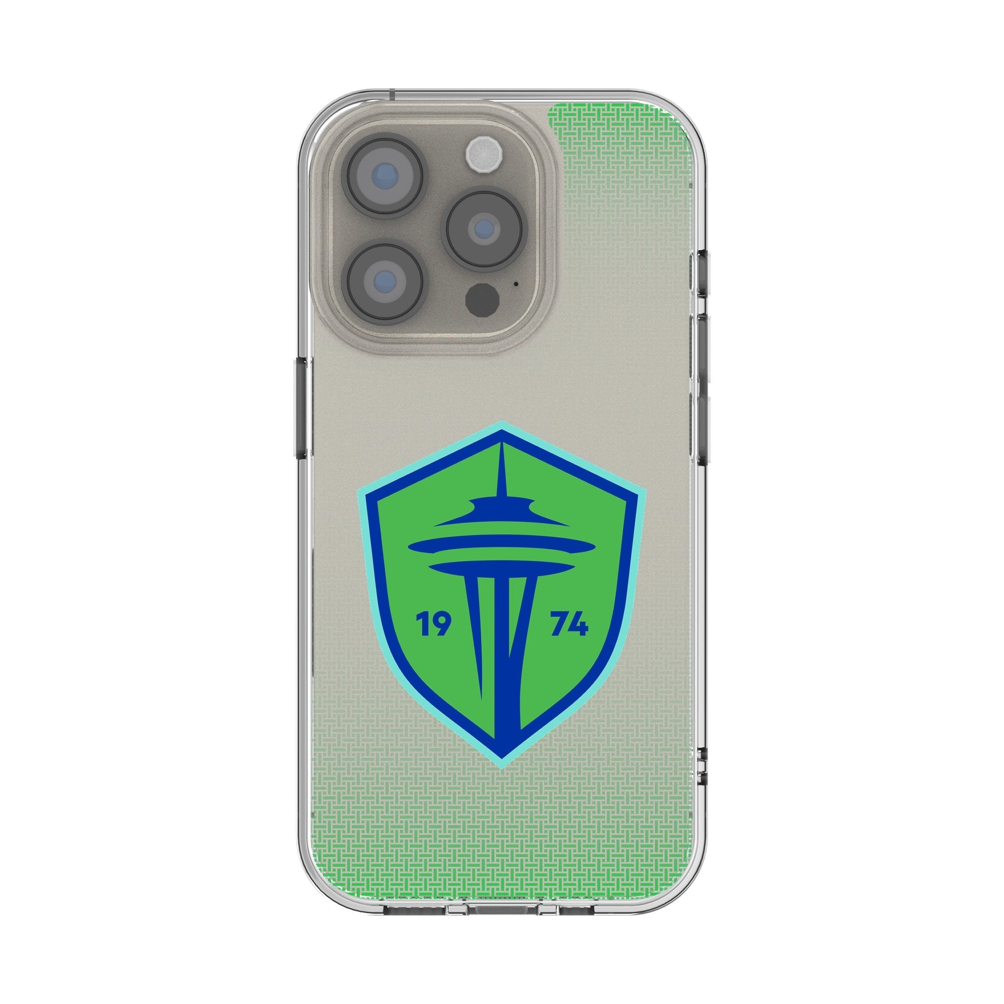 Seattle Sounders FC Linen Clear Phone Case for Apple iPhone 1