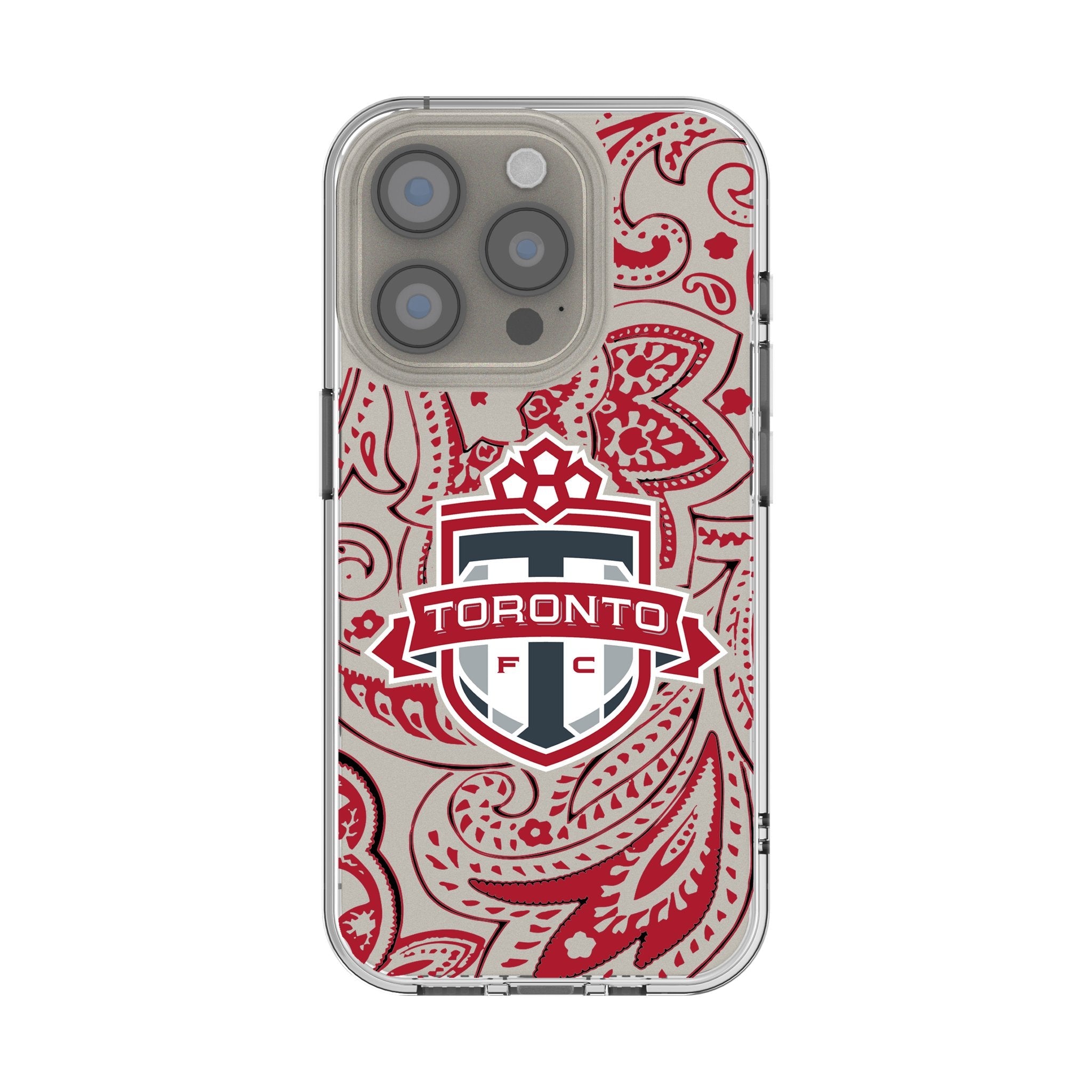 Toronto FC Paisley Clear Phone Case for Apple iPhone