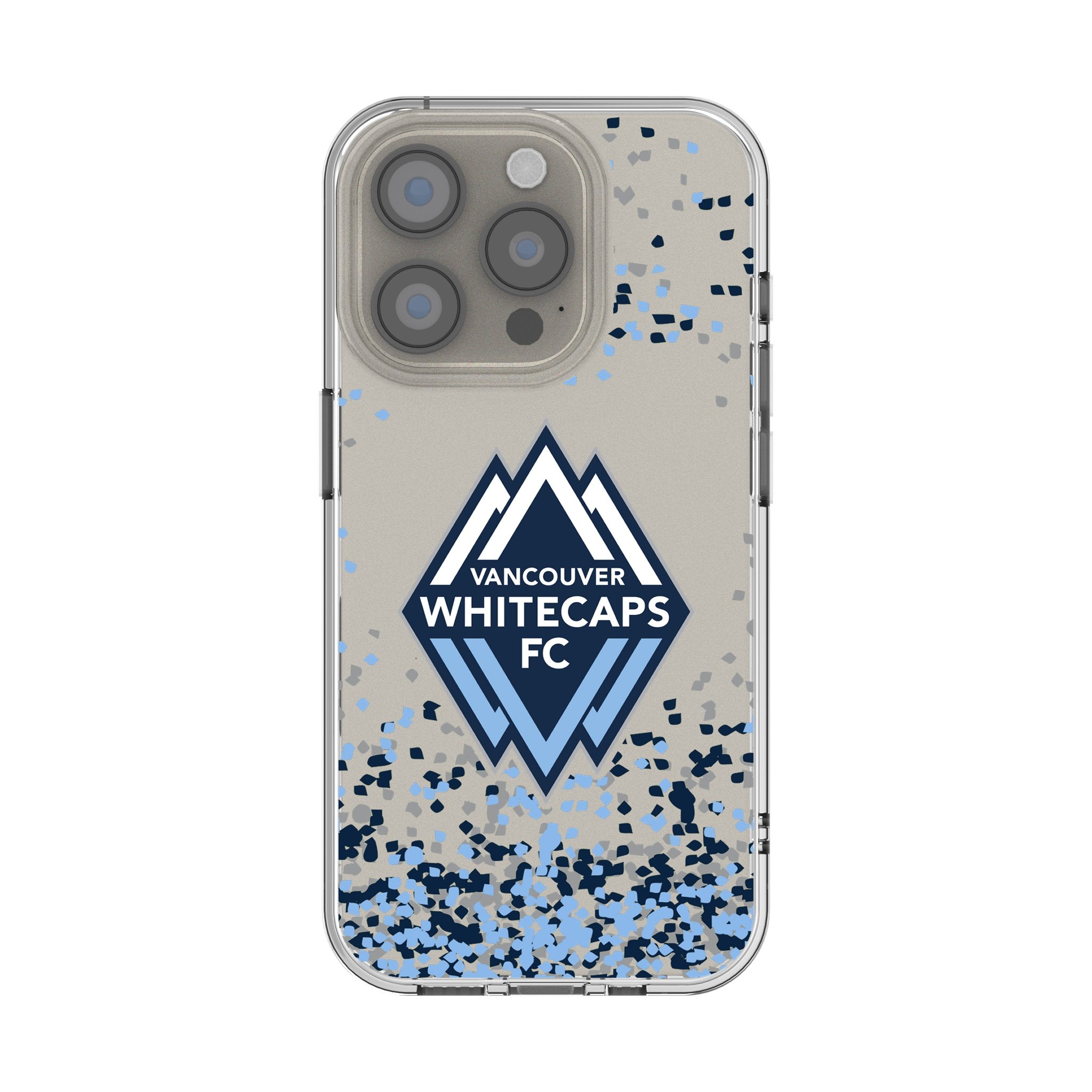 Vancouver Whitecaps Confetti Clear Phone Case for Apple iPhone