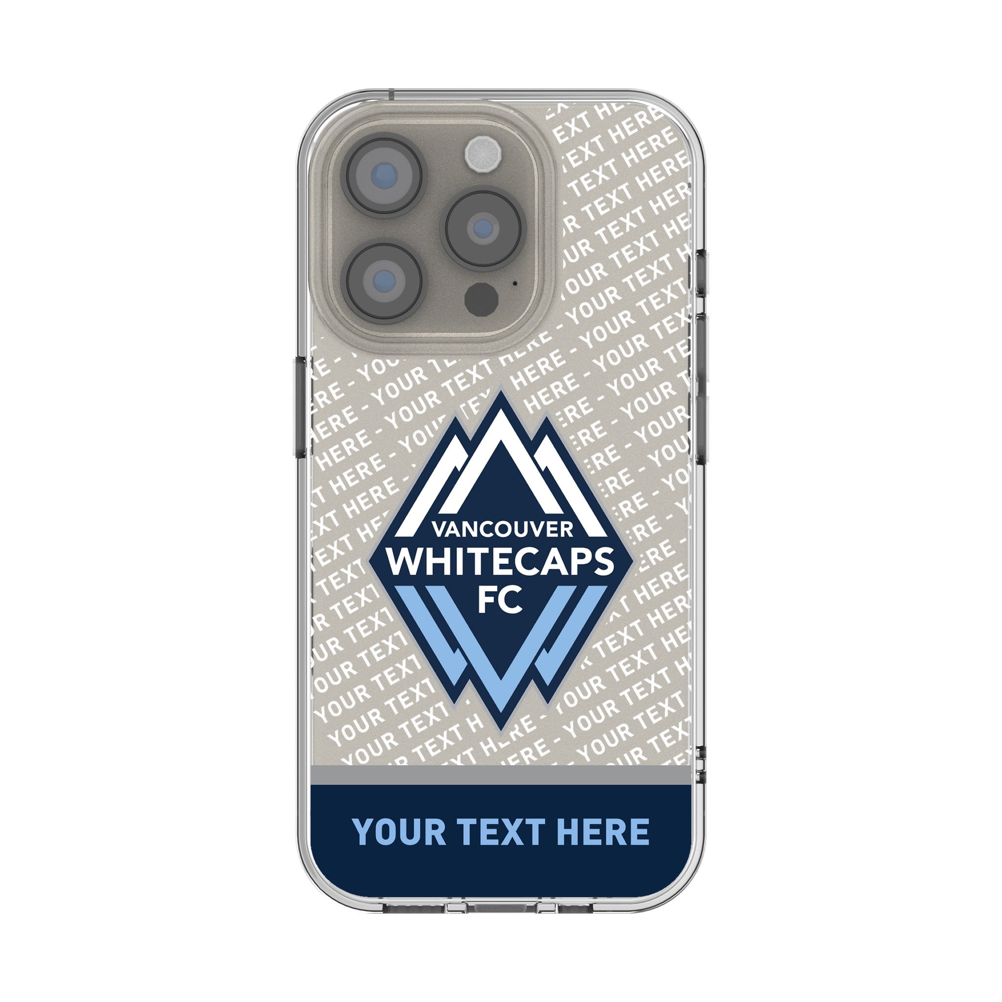 Vancouver Whitecaps Personalized EndZone Plus Clear Phone Case for Apple iPhone