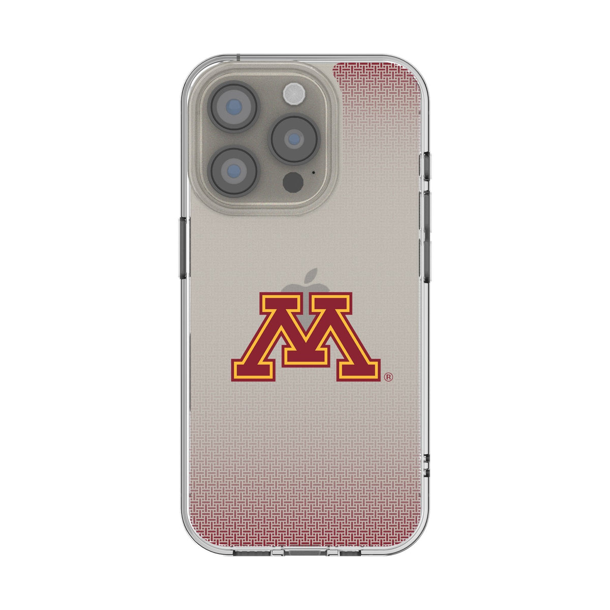 University of Minnesota Golden Gophers Linen Clear Phone Case for Apple iPhone