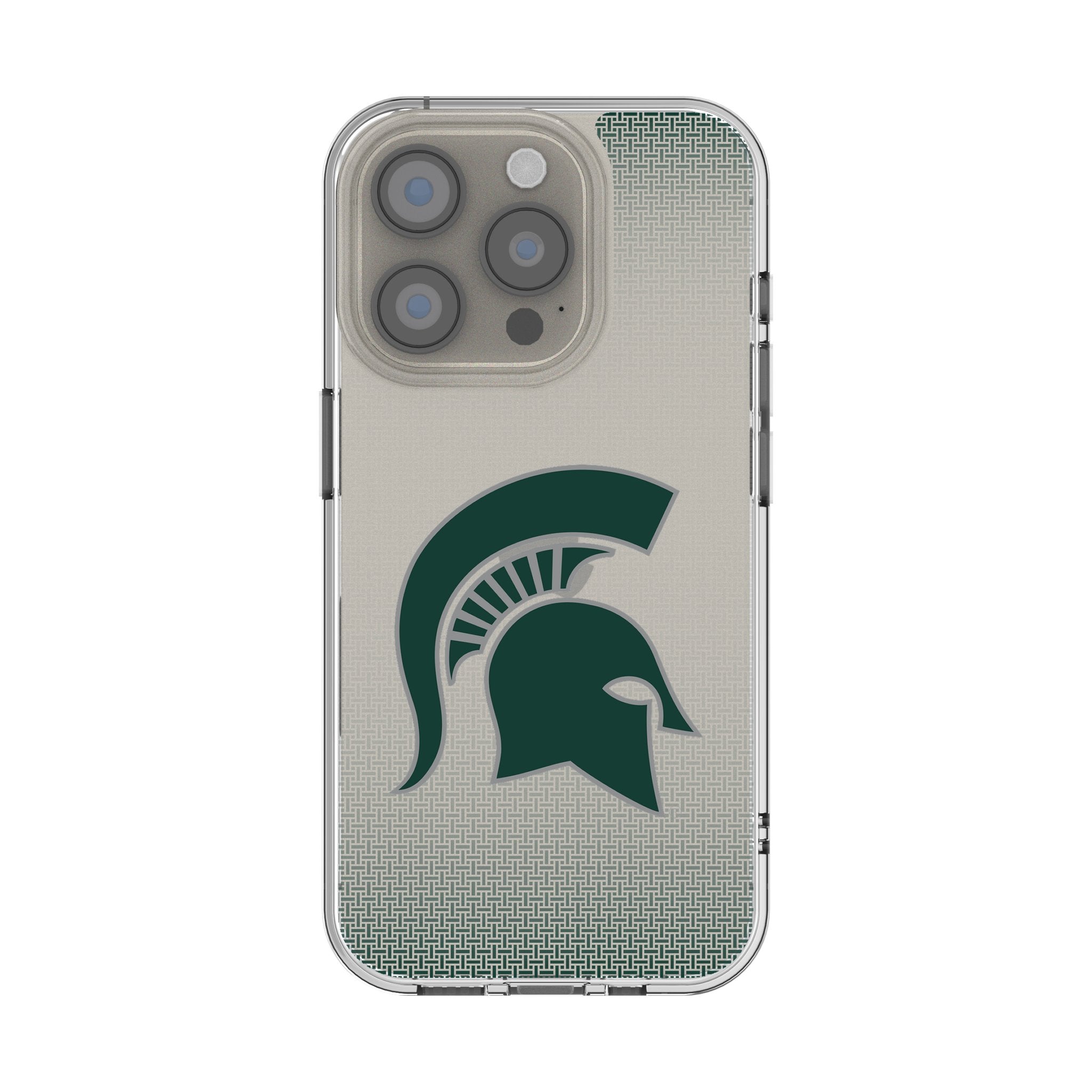 Michigan State University Spartans Linen Clear Phone Case for Apple iPhone