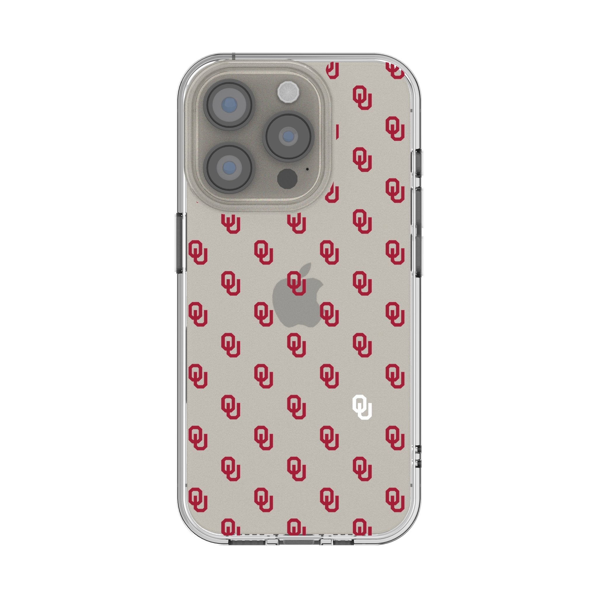 University of Oklahoma Sooners Fashion Pattern Clear Phone Case for Apple iPhone 1