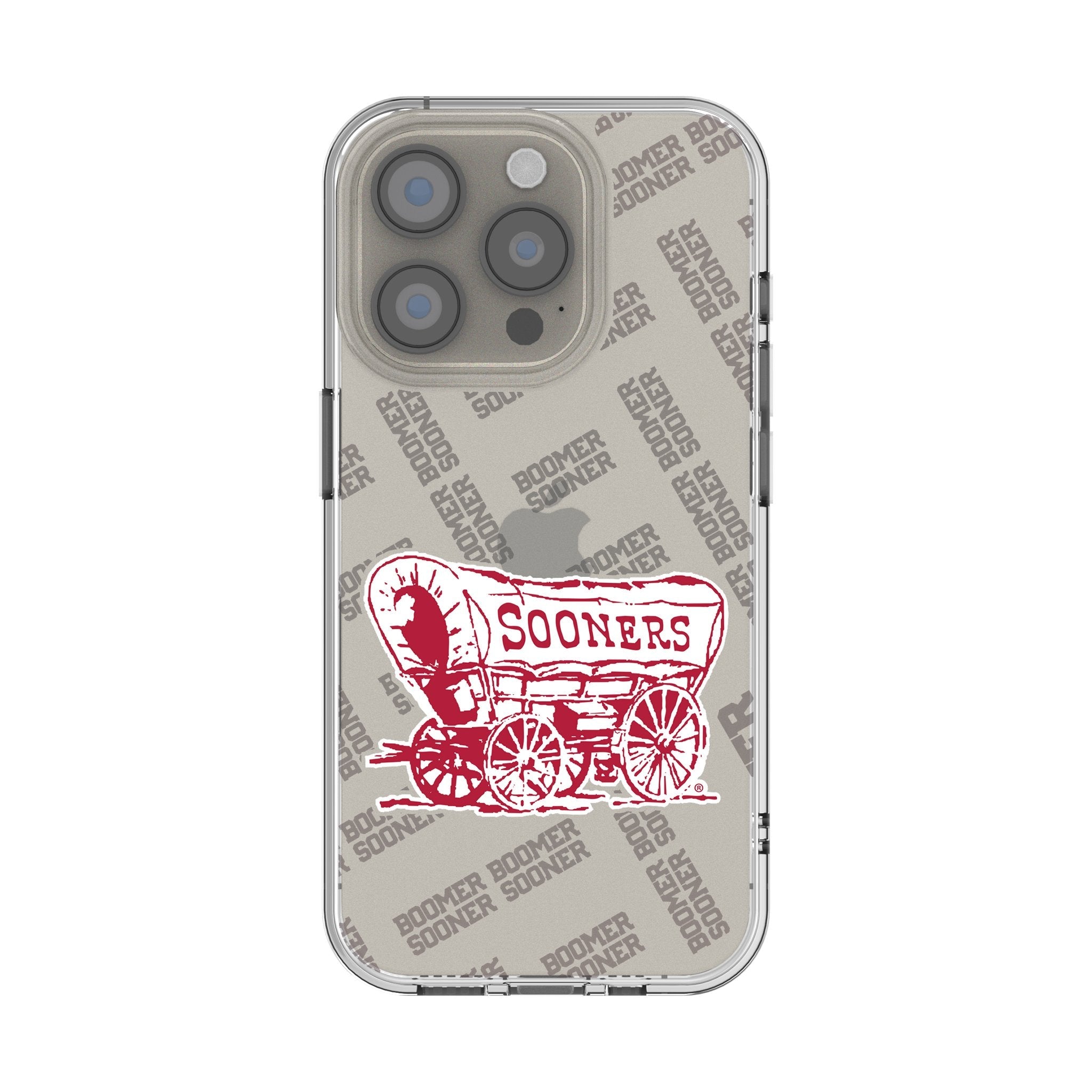 University of Oklahoma Sooners Quadtile Clear Phone Case for Apple iPhone 1