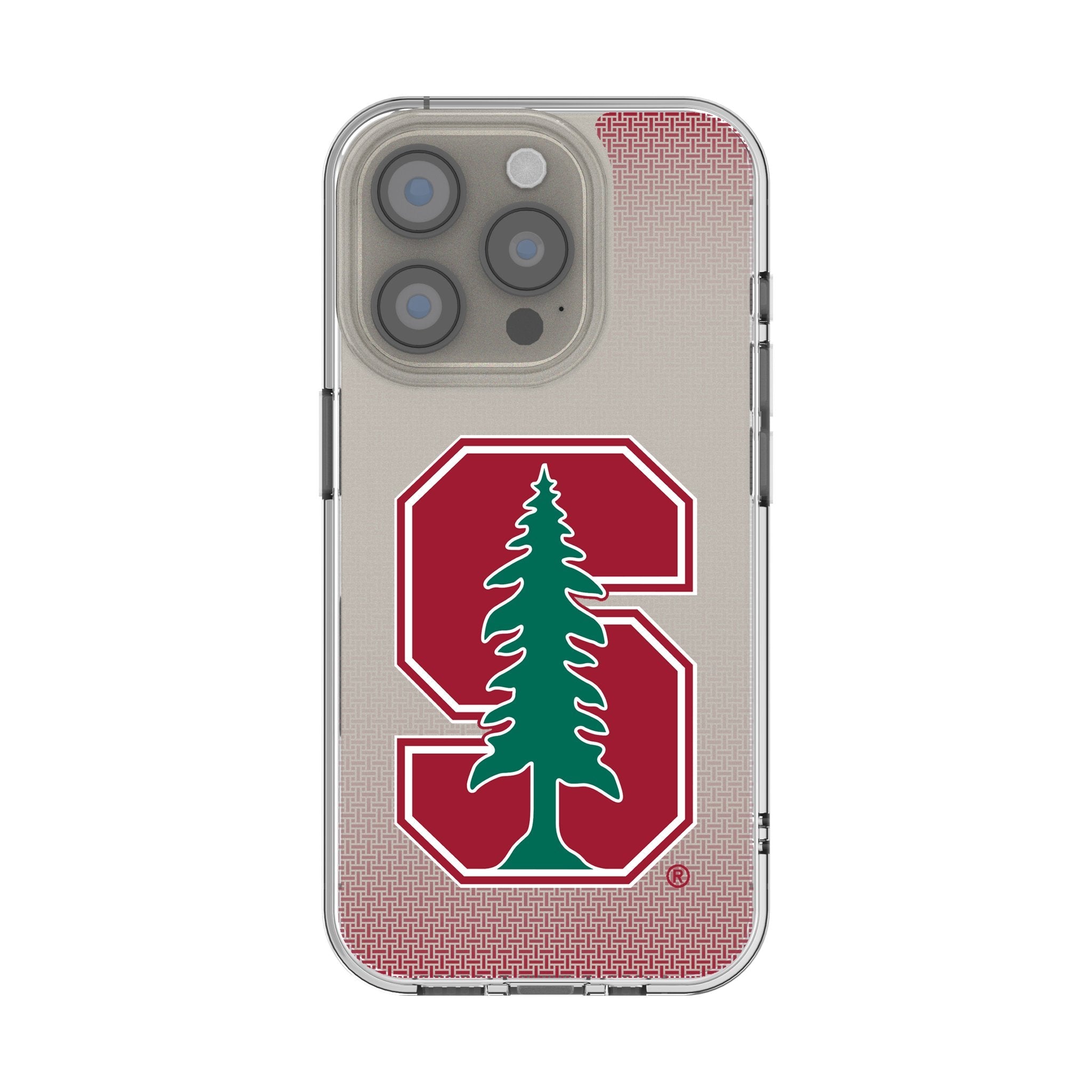 Stanford University Cardinal Linen Clear Phone Case for Apple iPhone