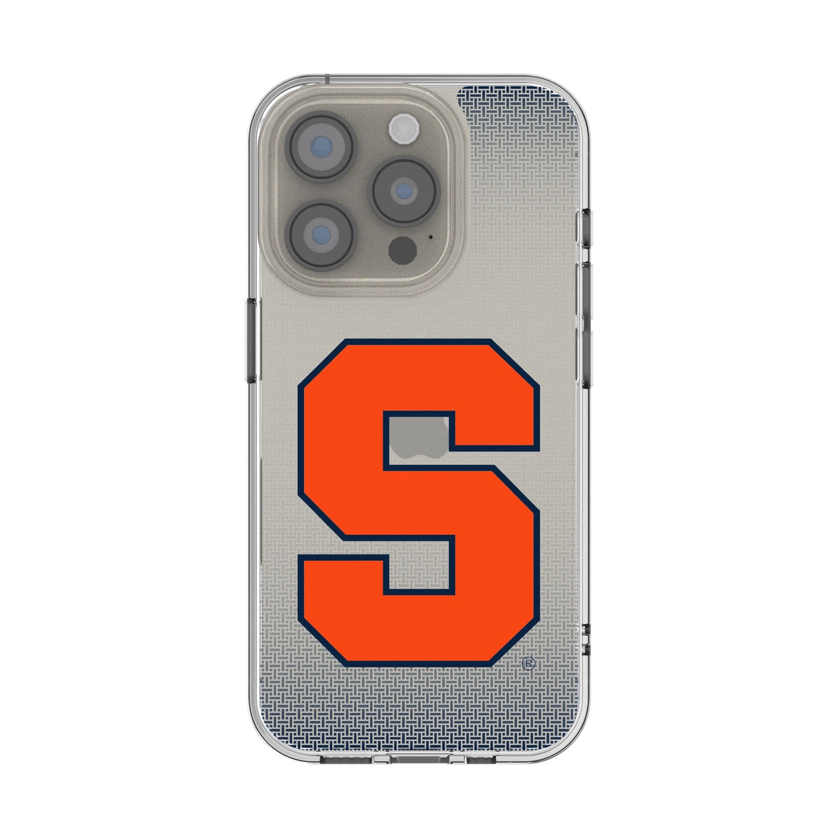 Syracuse University Orange Linen Clear Phone Case for Apple iPhone 1