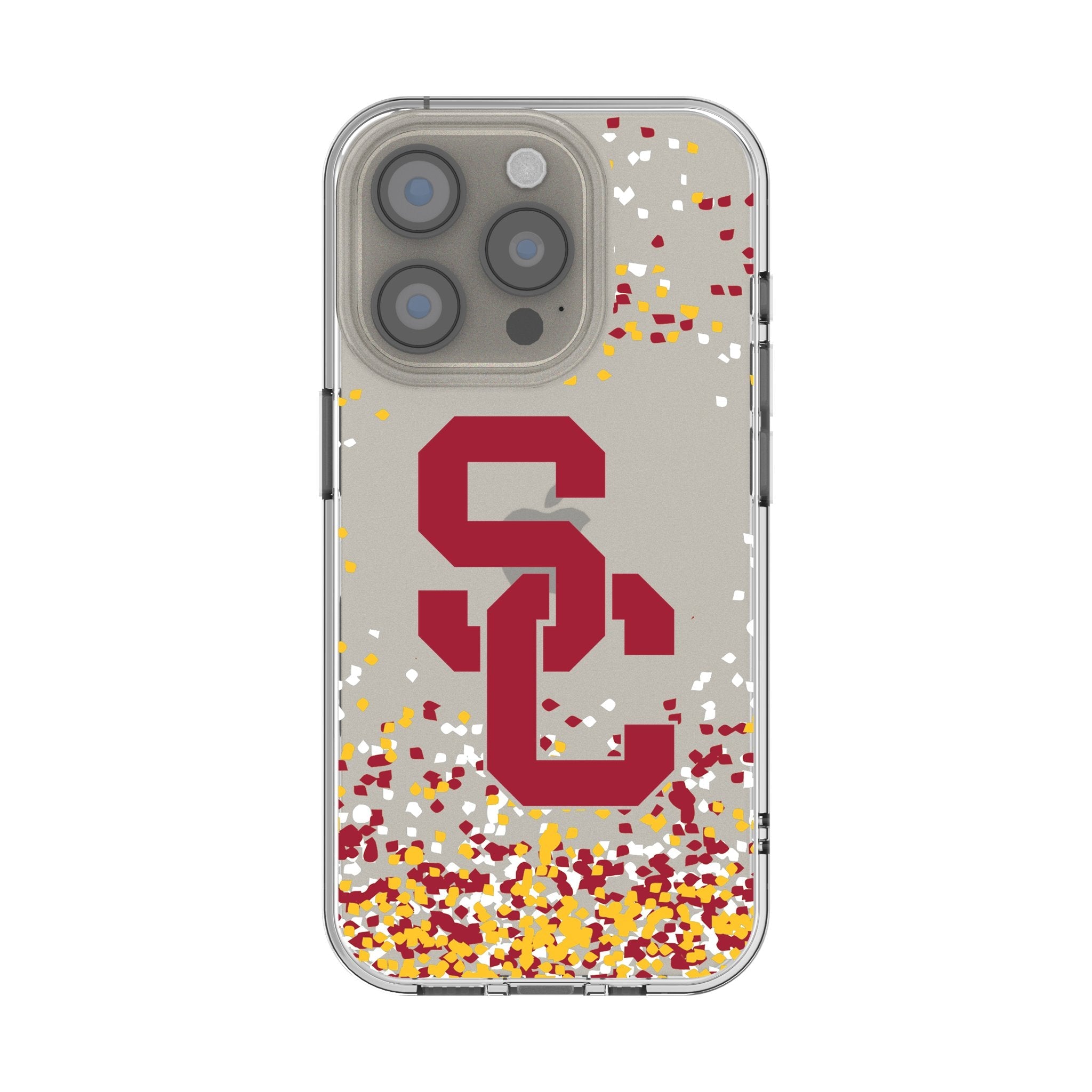University of Southern California Trojans Confetti Clear Phone Case for Apple iPhone 1